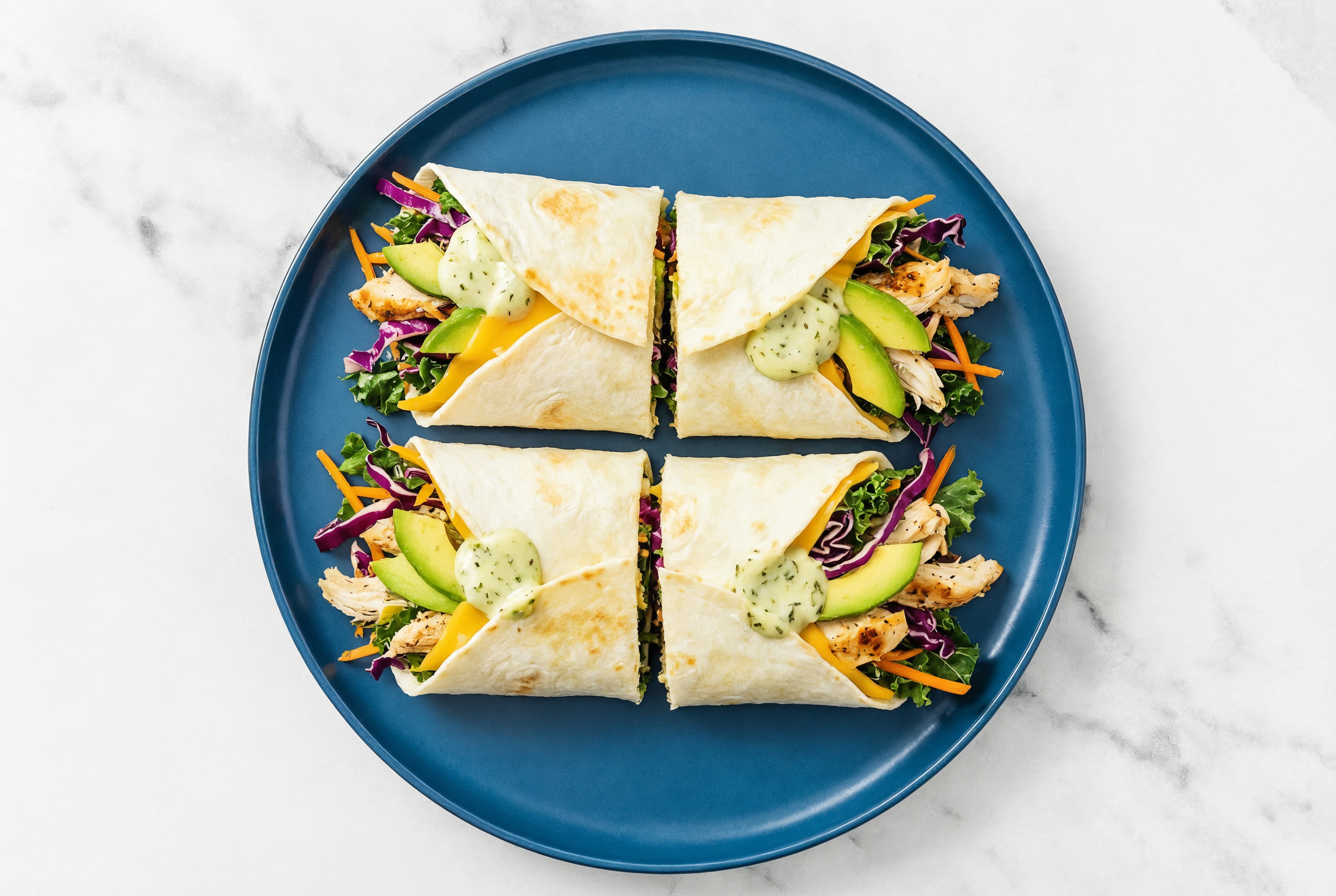 Jalapeño Avocado + American Wraps with Rainbow Veggies
