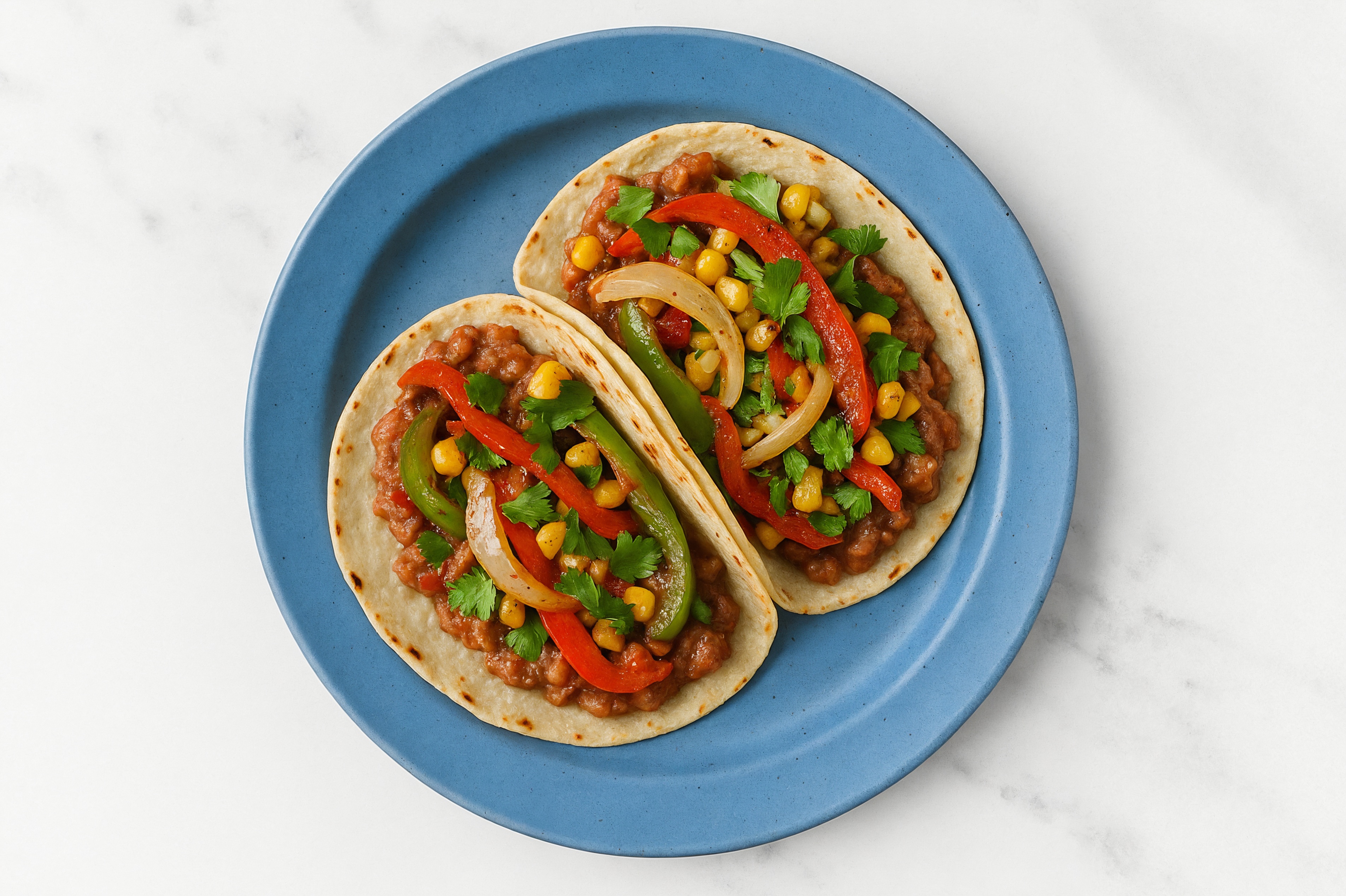 Refried Red Bean + Fresh Corn Tacos