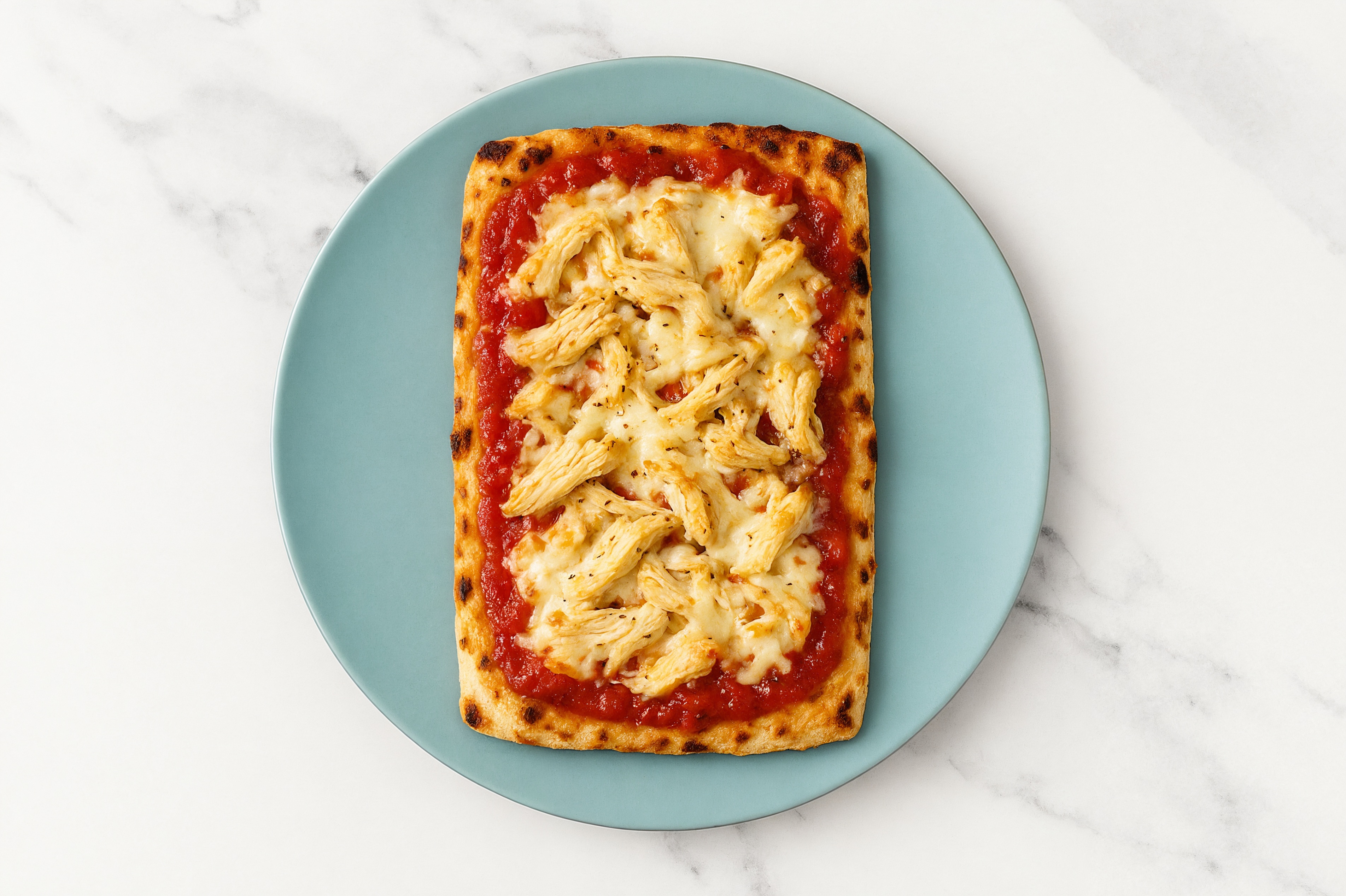 Classic Pulled Chicken Pizza with Vegan Mozzarella Shreds