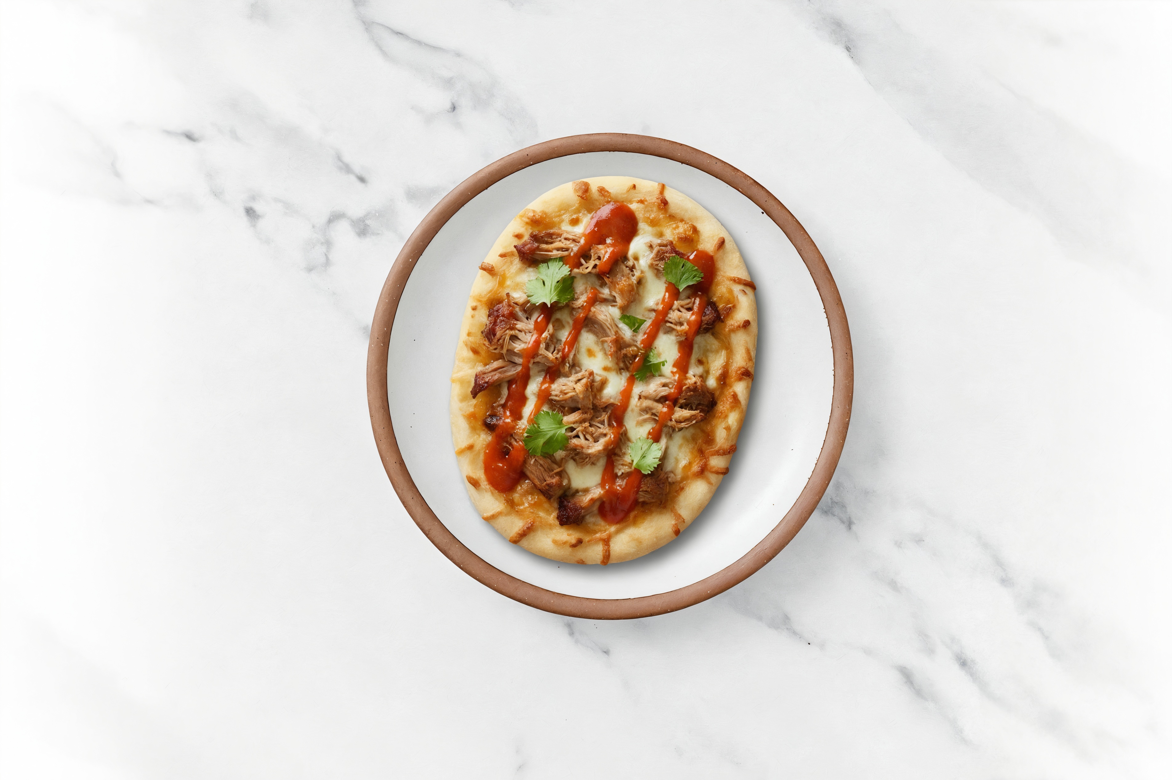 Sweet Chili Lime Pork + Shredded Mozzarella Cheese with Cilantro Pizza