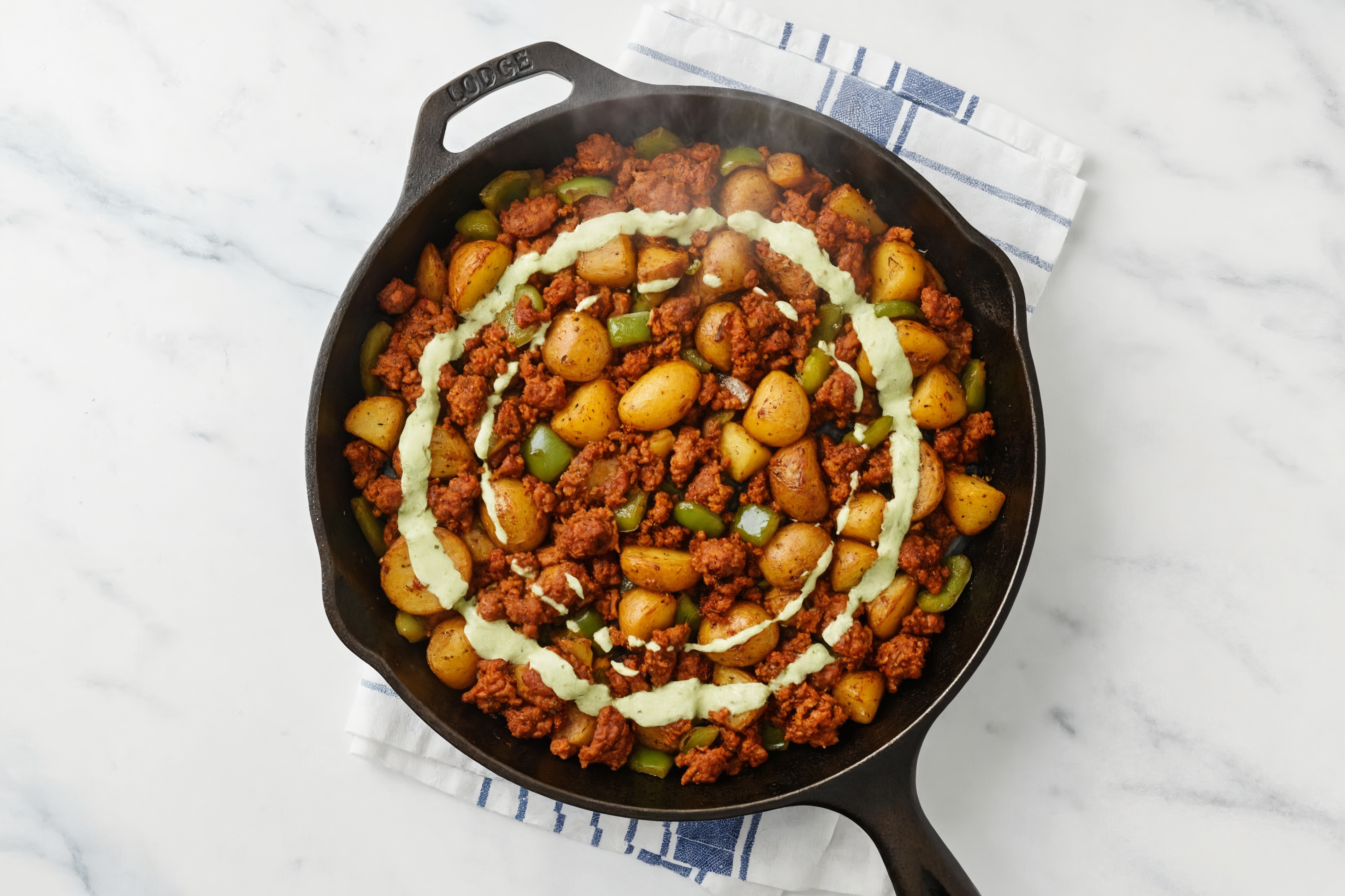 Creamy Jalapeño Chorizo Loaded Potatoes