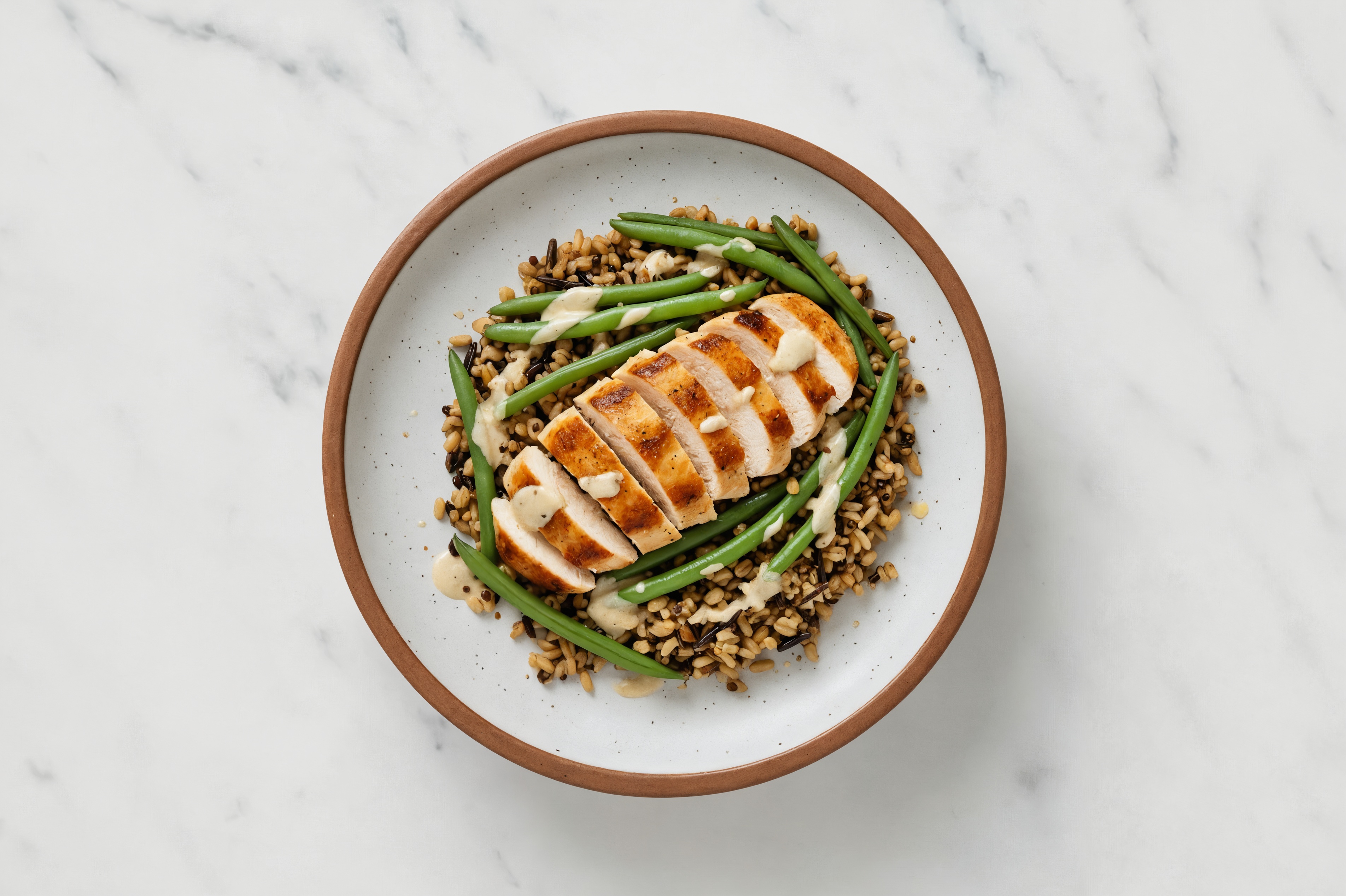 Creamy Garlic Boneless Skinless Chicken Breast + Green Bean Bowl
