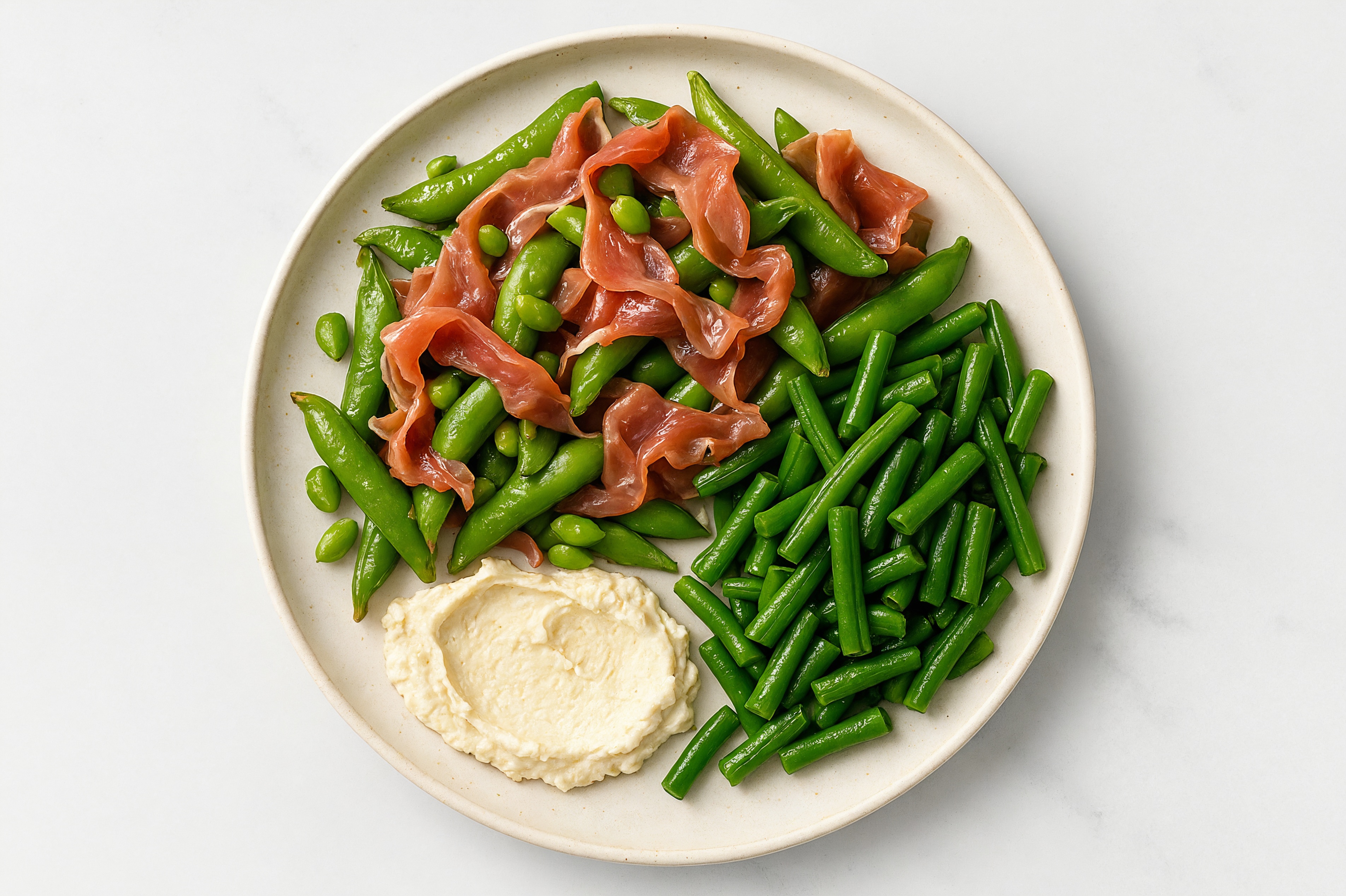 Spring Veggie + Prosciutto Lemony "Ricotta"