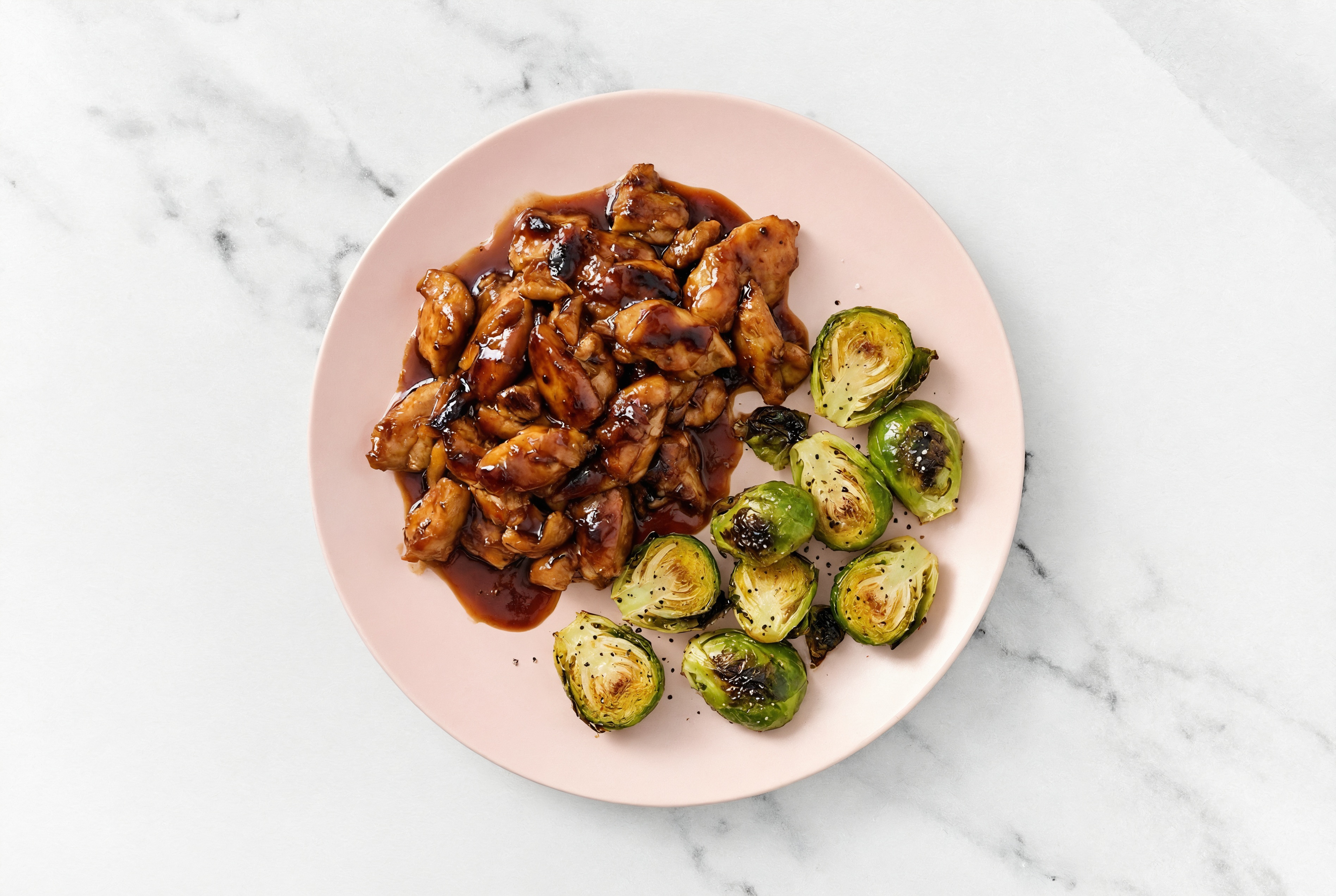 Korean Chicken with Brussels