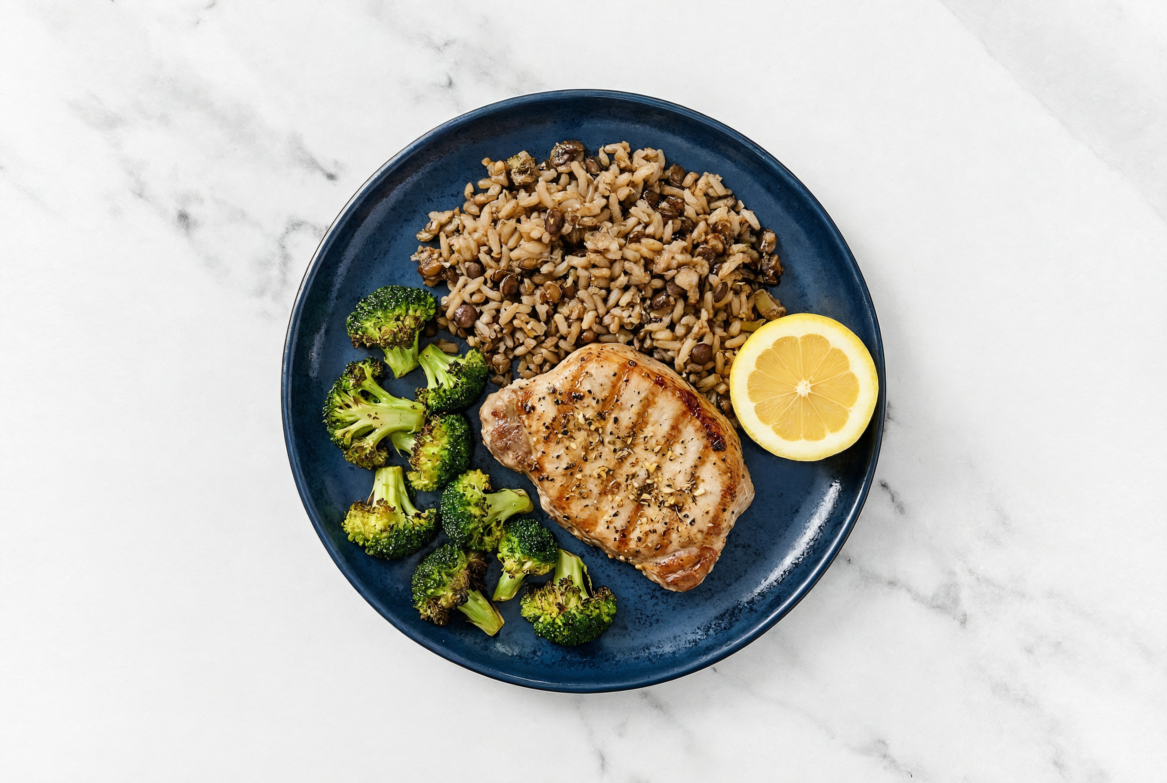Herby Pork + Organic Broccoli Power Bowl
