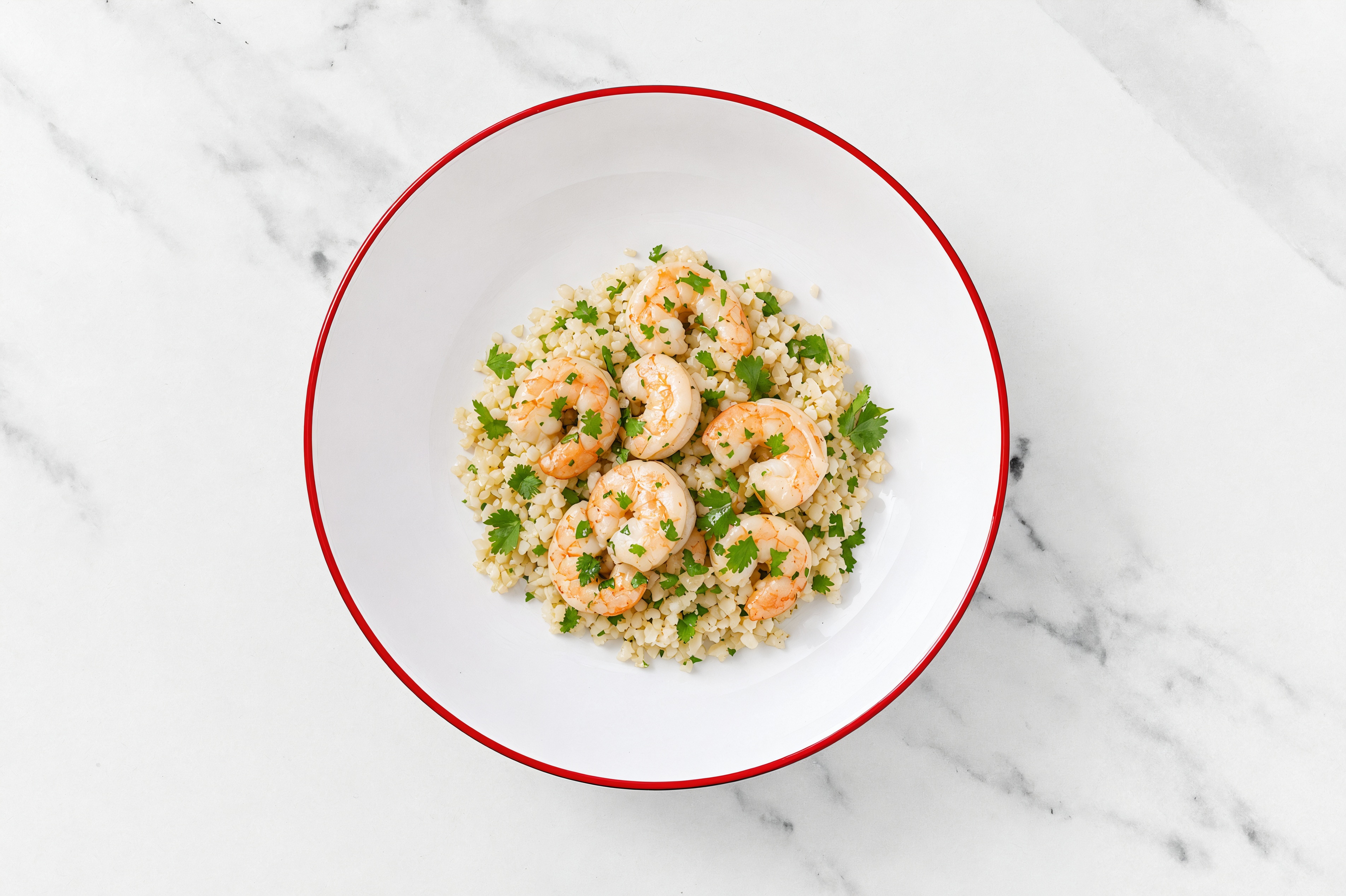 Cilantro Lime Jumbo Shrimp + Cauliflower Rice