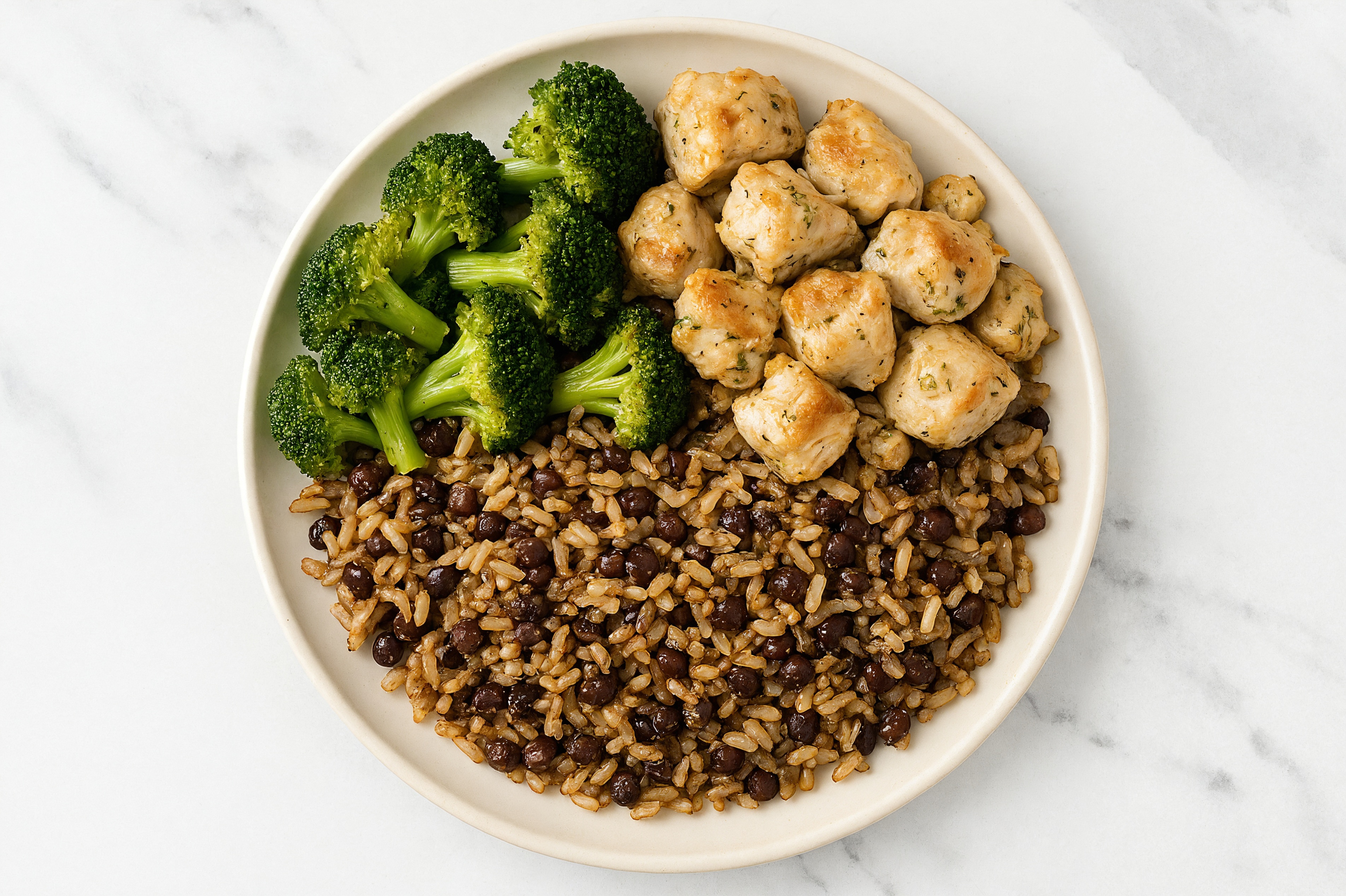 Dill Roasted Chicken + Organic Broccoli Bowl