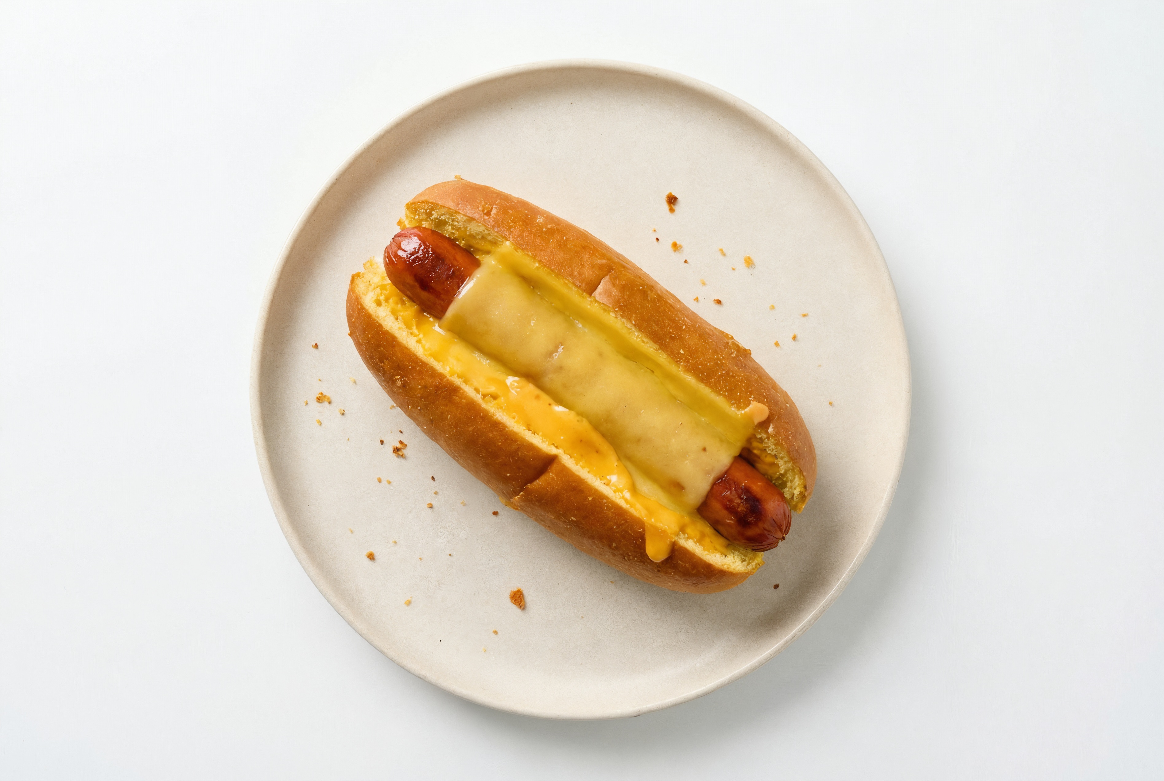 Vegan Cheddar Beef Hot Dog with Super Special Sauce on Brioche