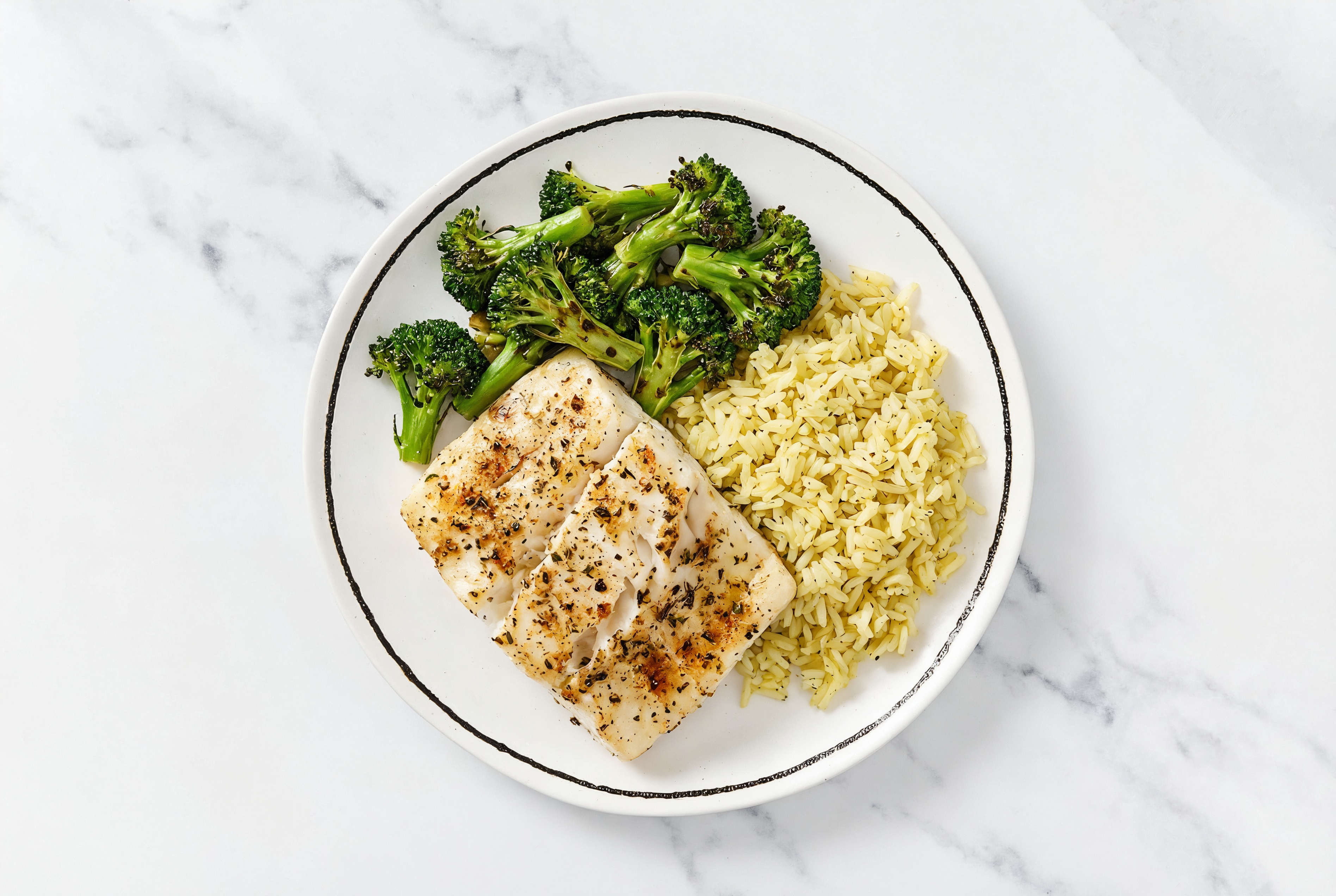 Garlic Oven Roasted Barramundi with Rice