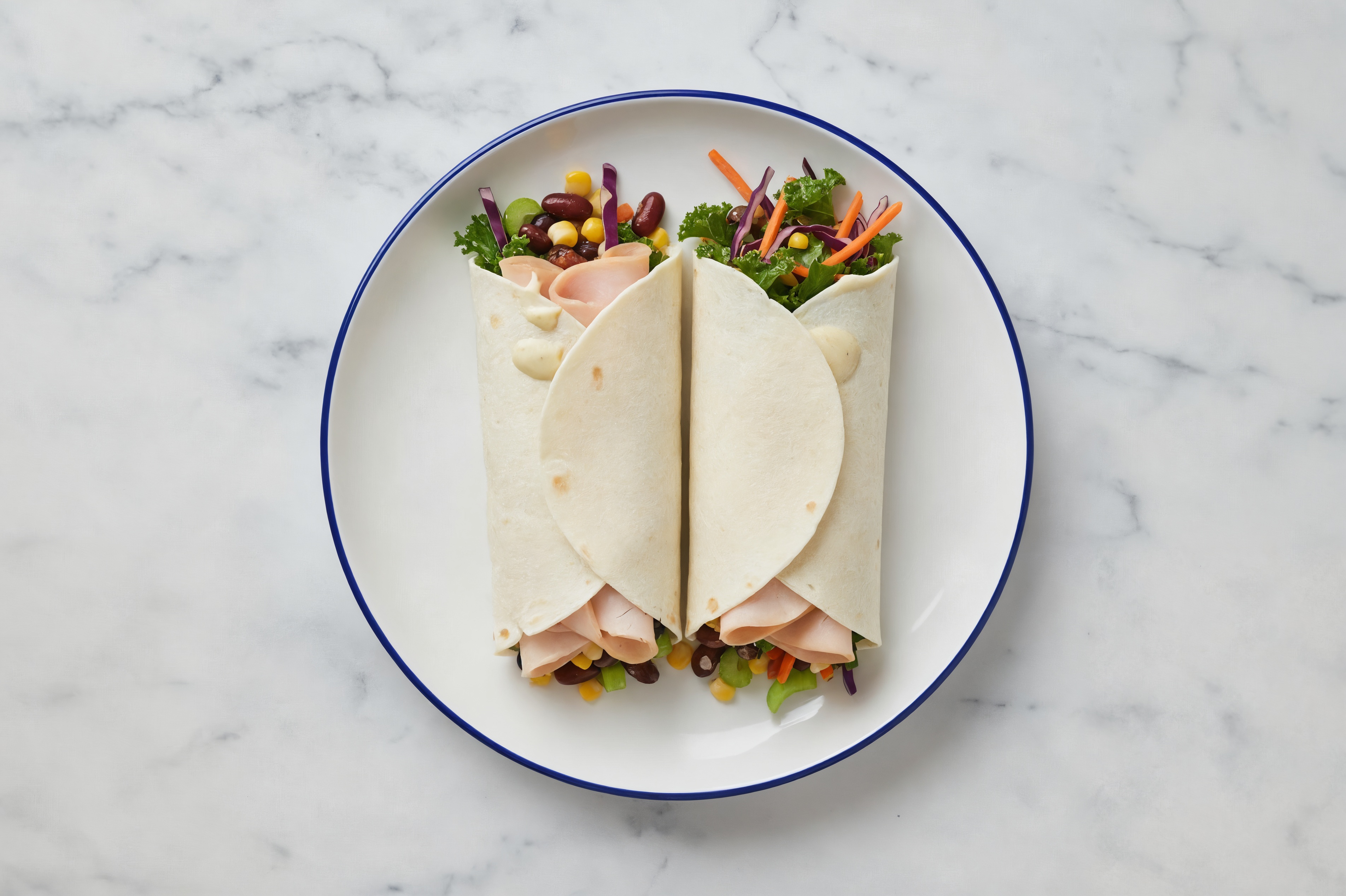 Garlic Oven Roasted Breast Turkey + Cucumber Wraps with Rainbow Veggies