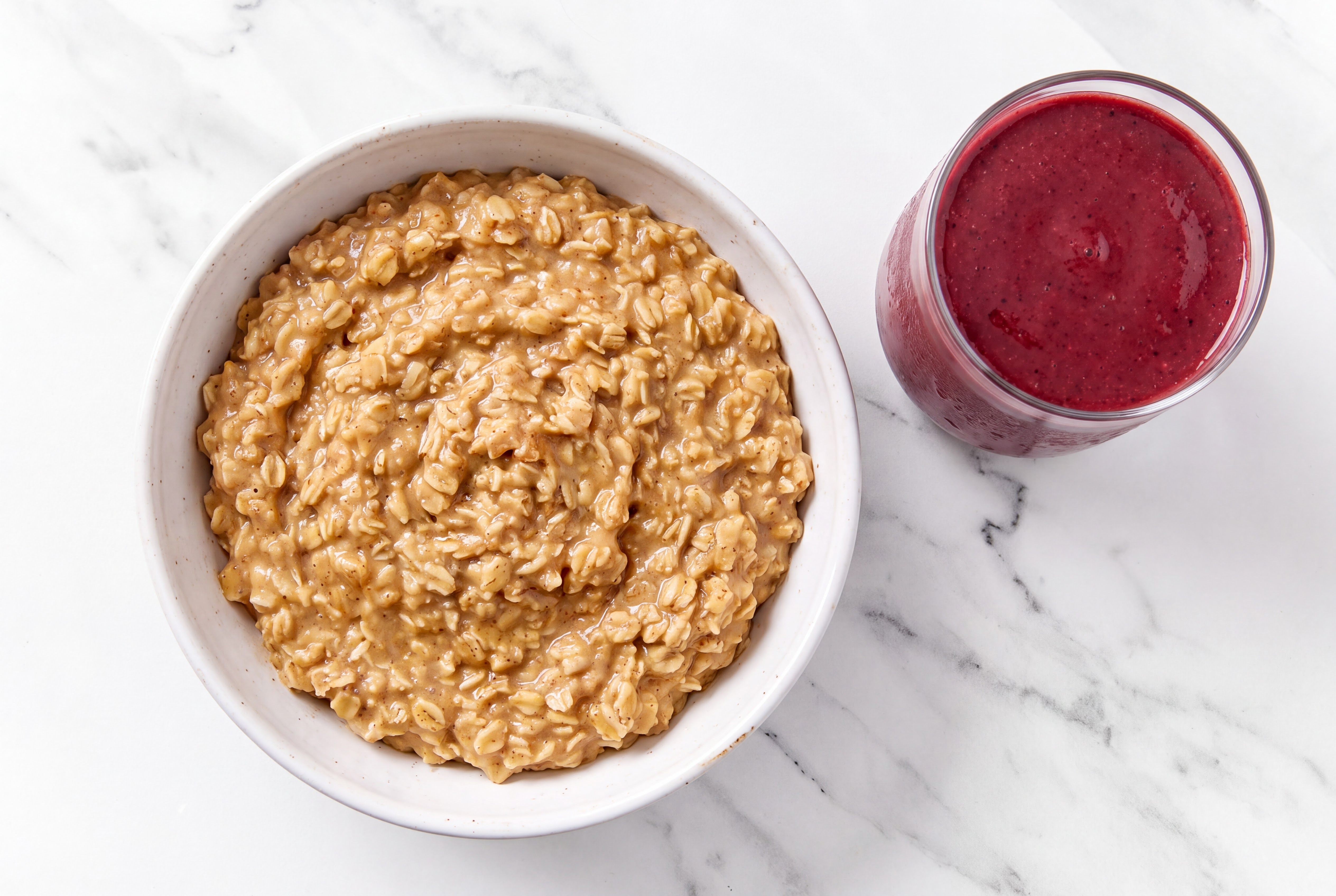 Maple Cinnamon Oatmeal & Acai Berry Smoothie