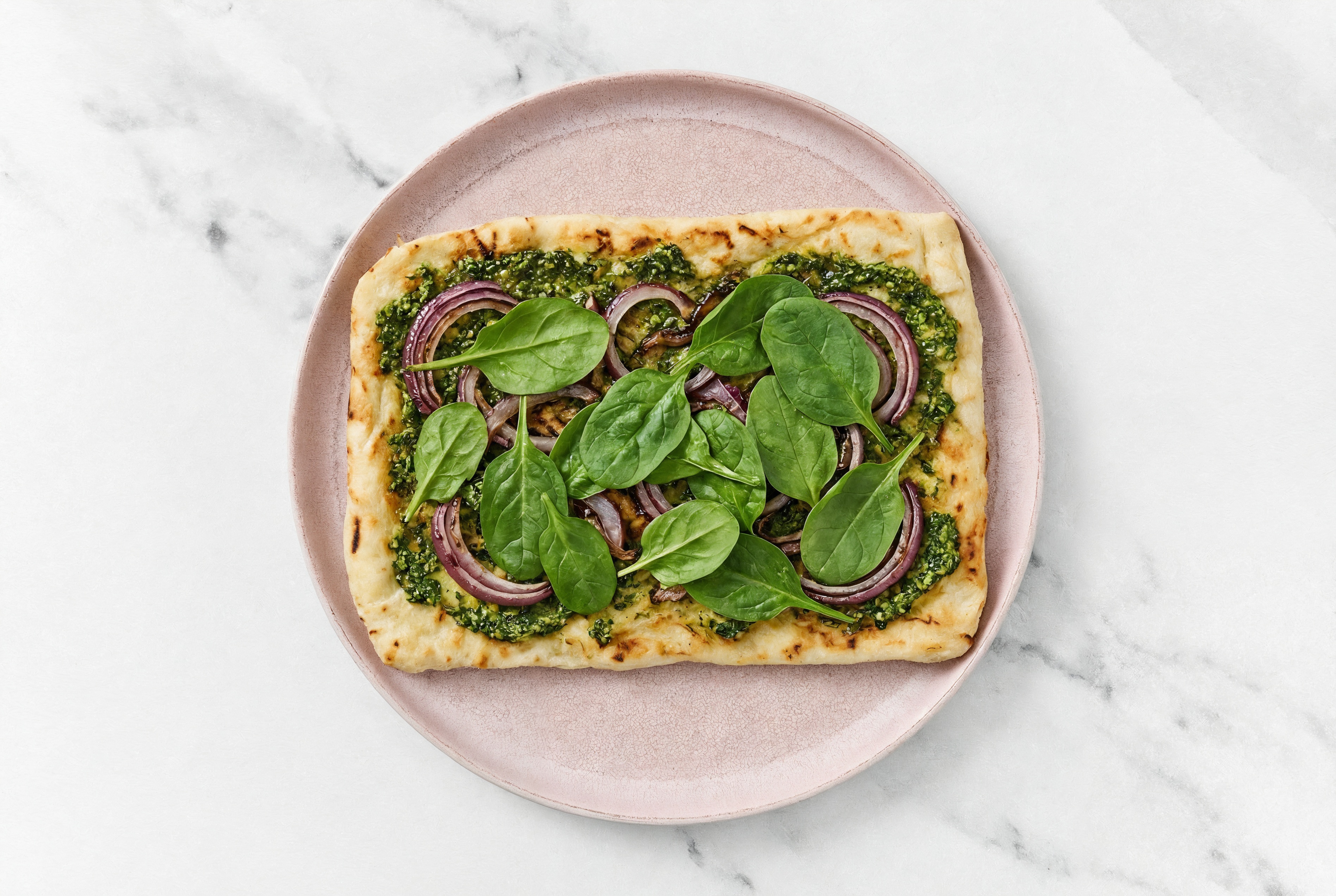 Savory Spinach + Onion Flatbread
