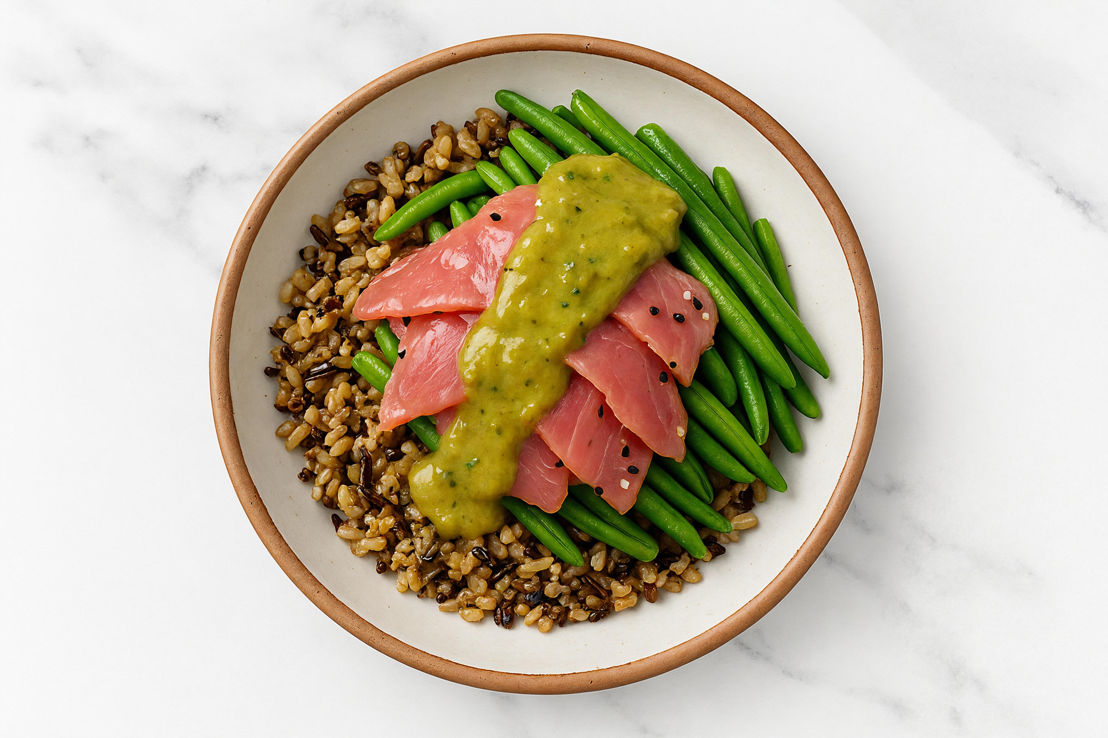 Tuna Seven Grain Bowl with Trimmed Green Chile & Green Beans