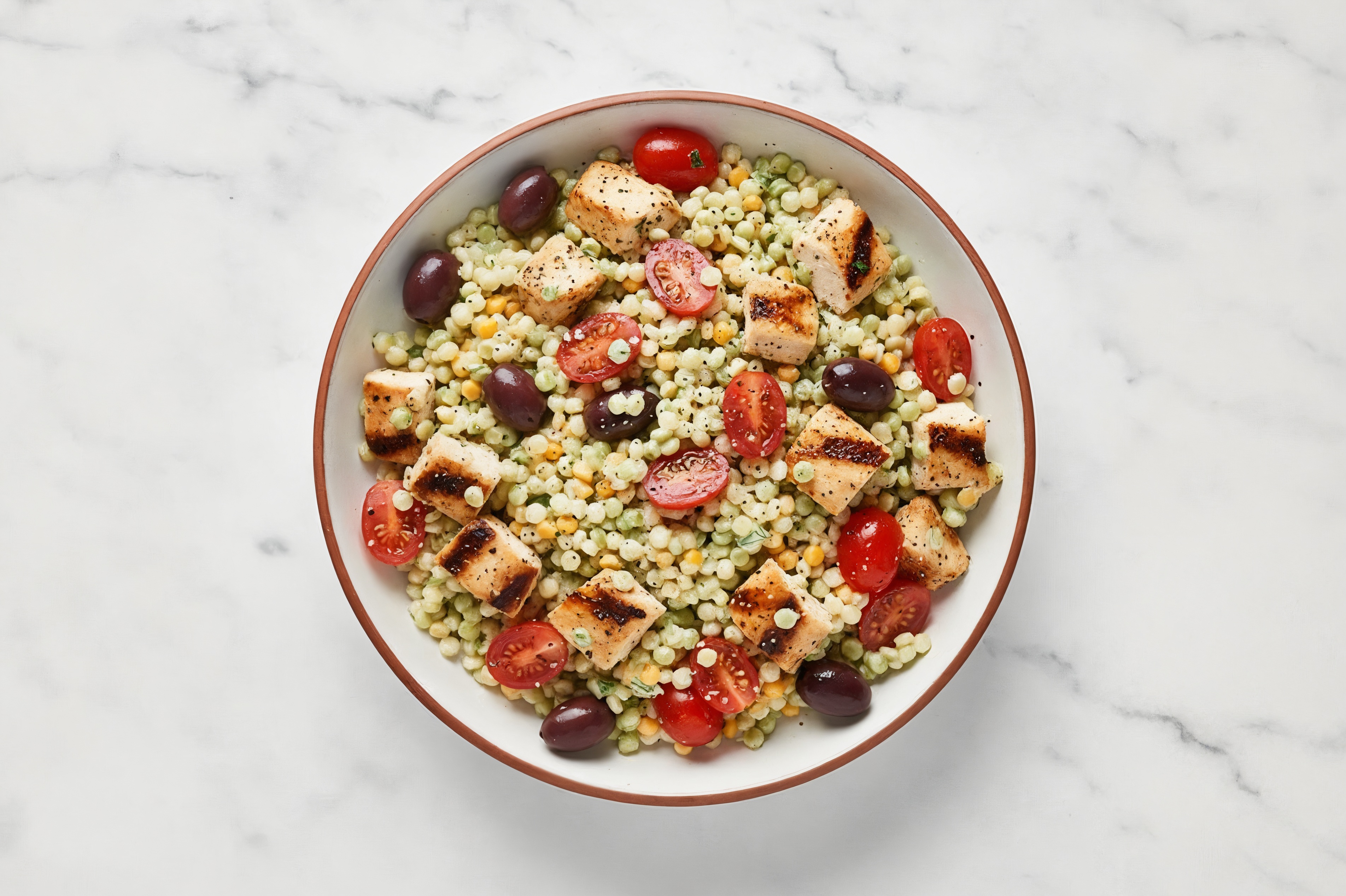 Creamy Dill Pickle Chicken Couscous Pasta Salad