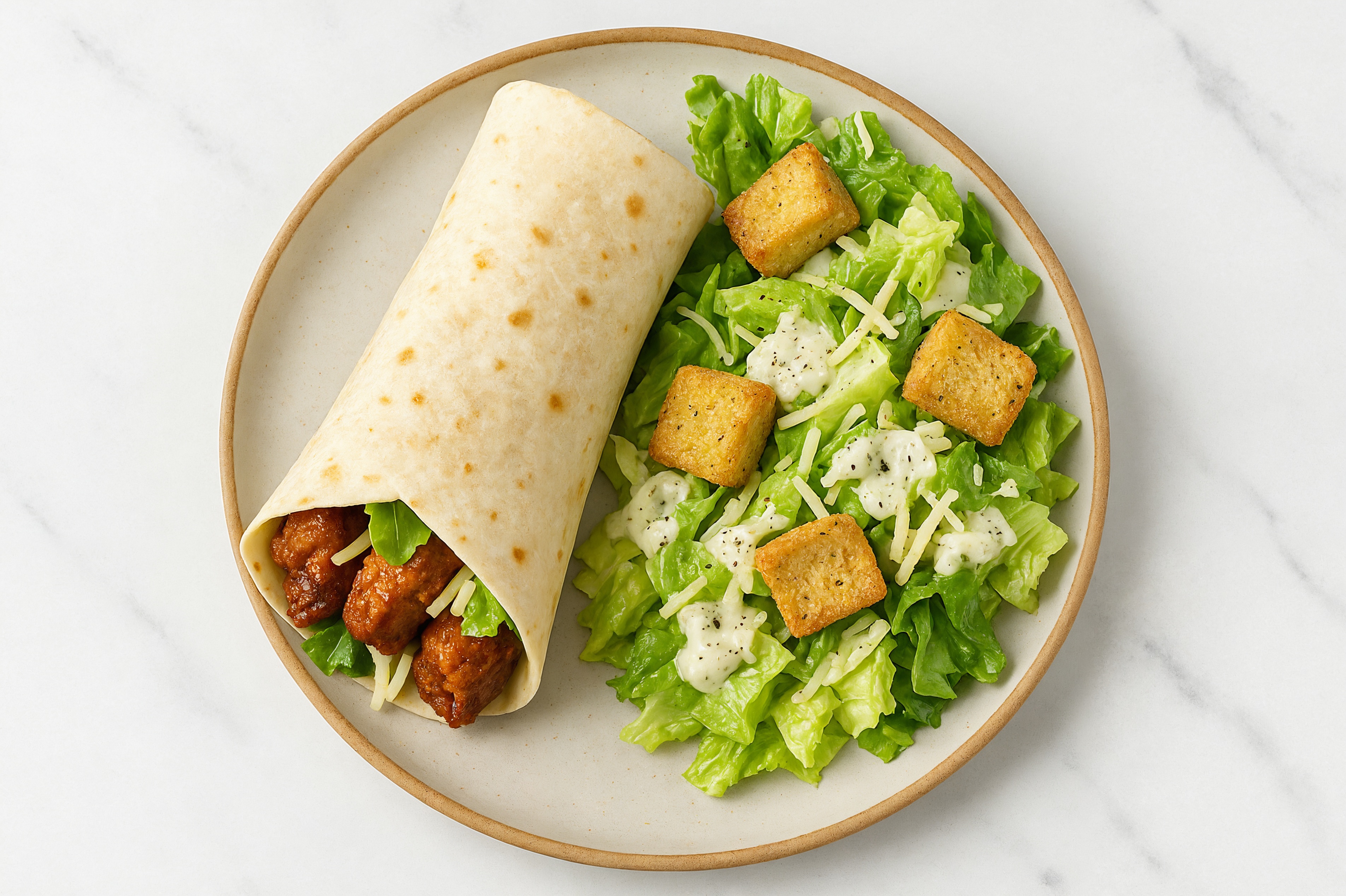 Tandoori Chicken Caesar Salad Wrap