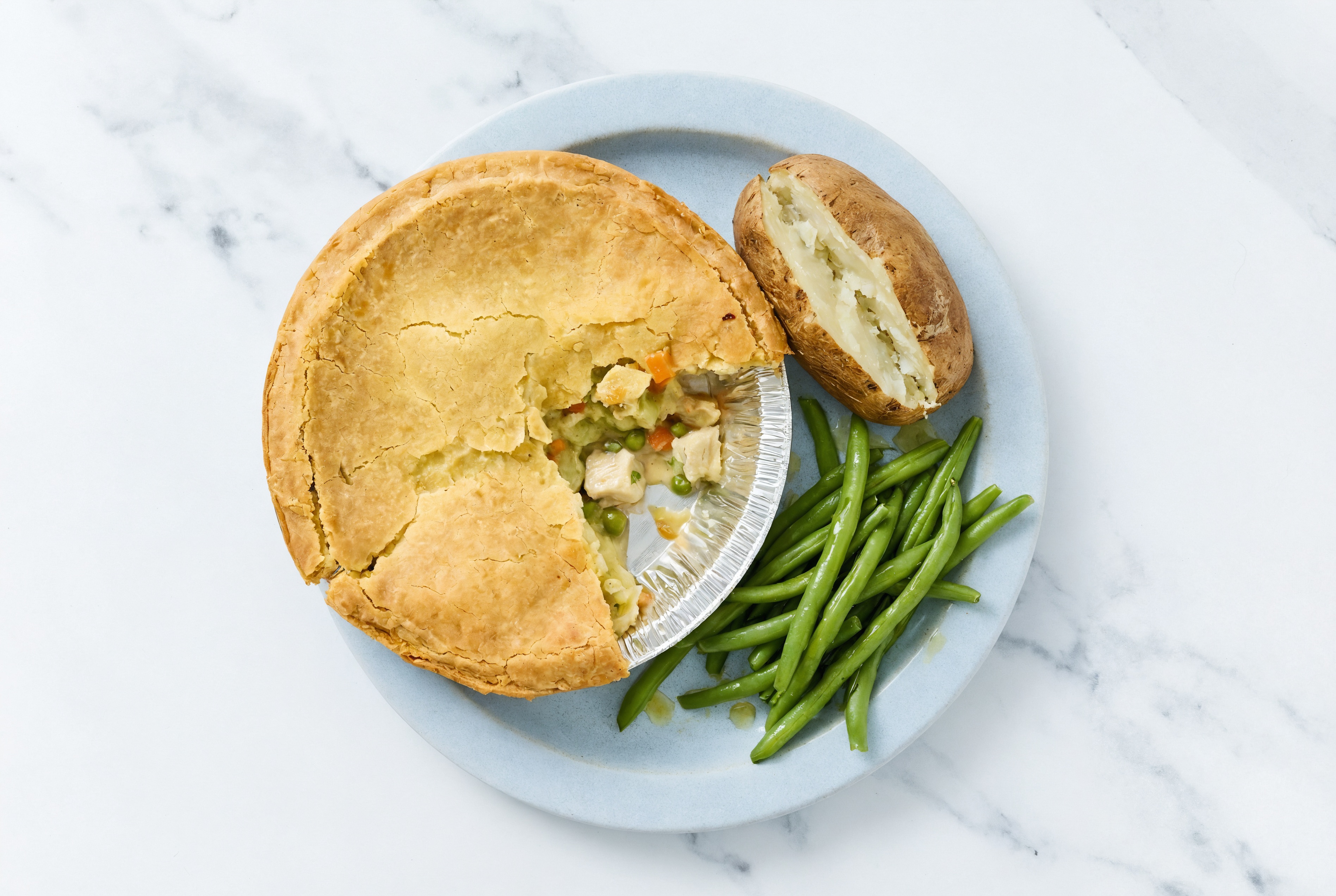 Chicken Pot Pie with Green Beans & Russet Potato