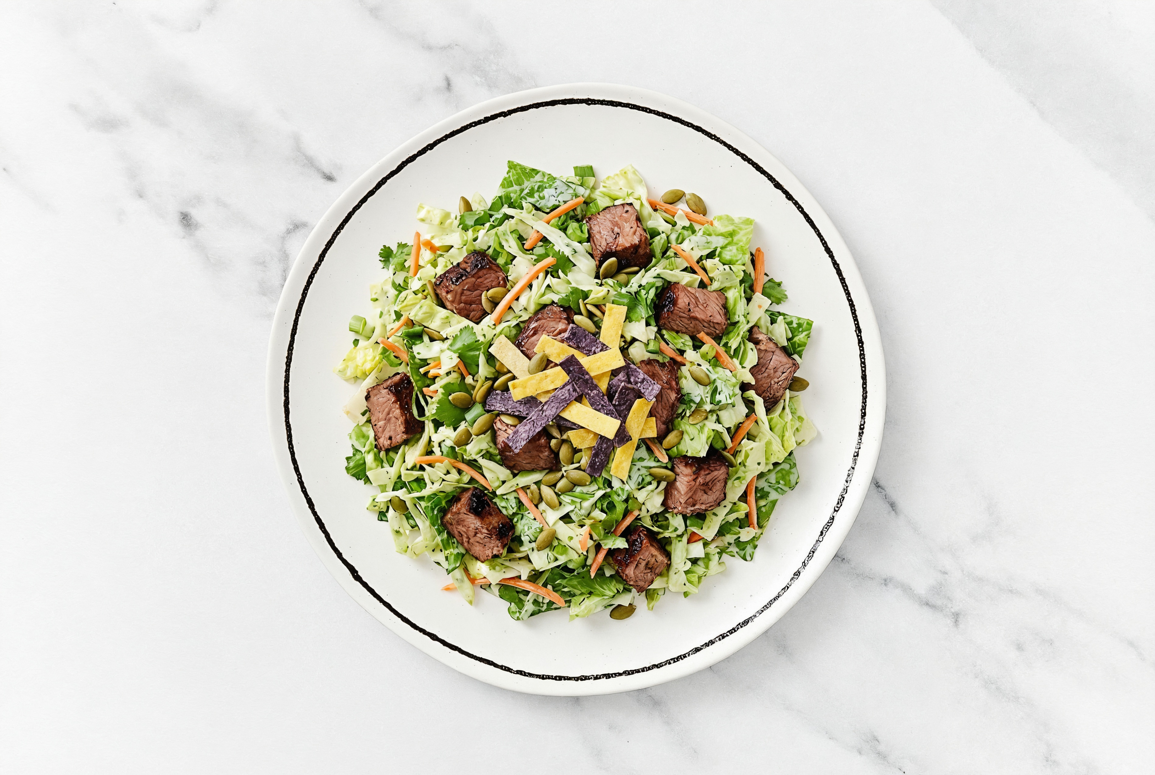 Southwest Salad with BBQ Beef and Brisket