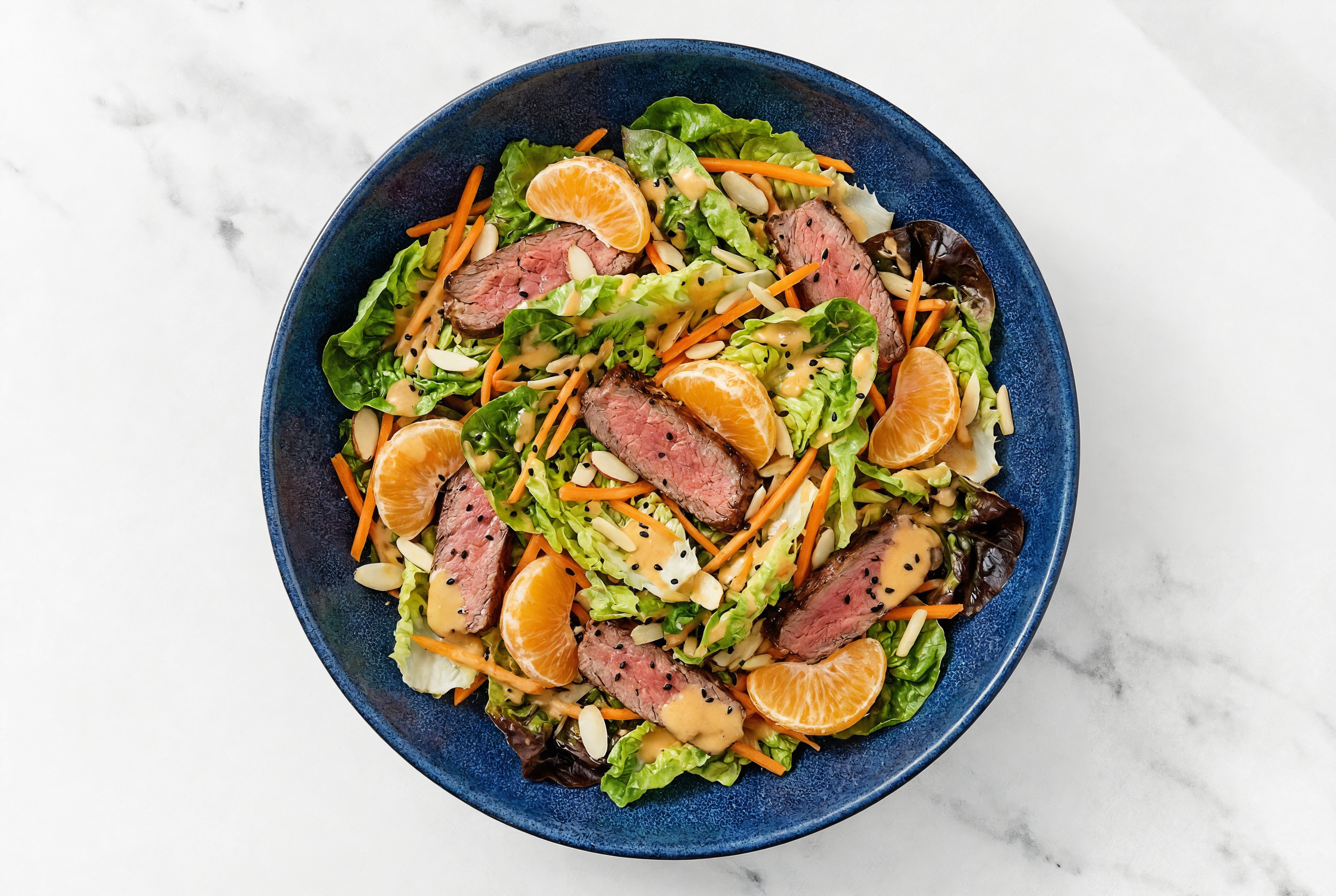 Little Gem Salad with Beef Sirloin Steaks + Cuties