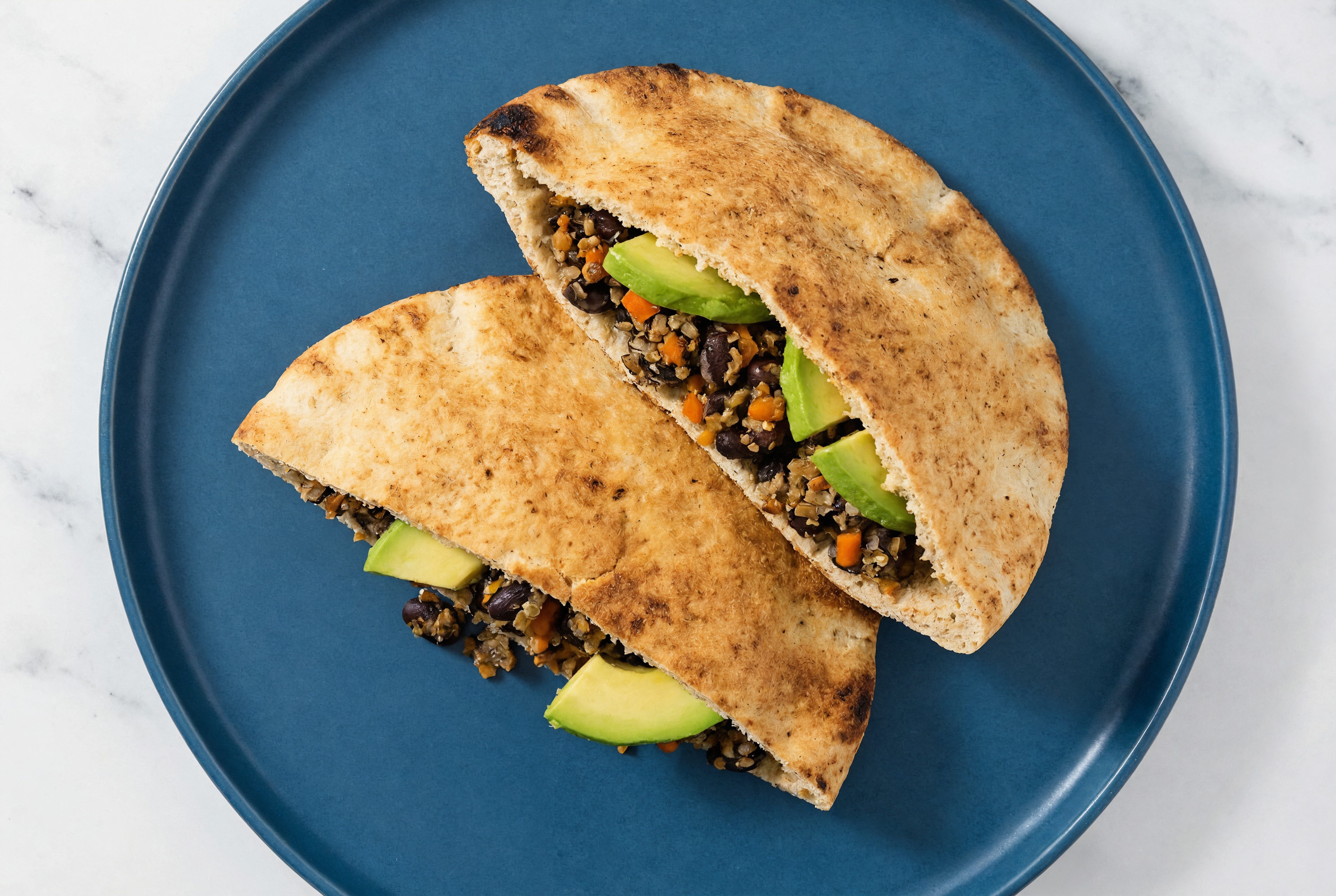 Black Bean Avocado Traditional Pita Pocket