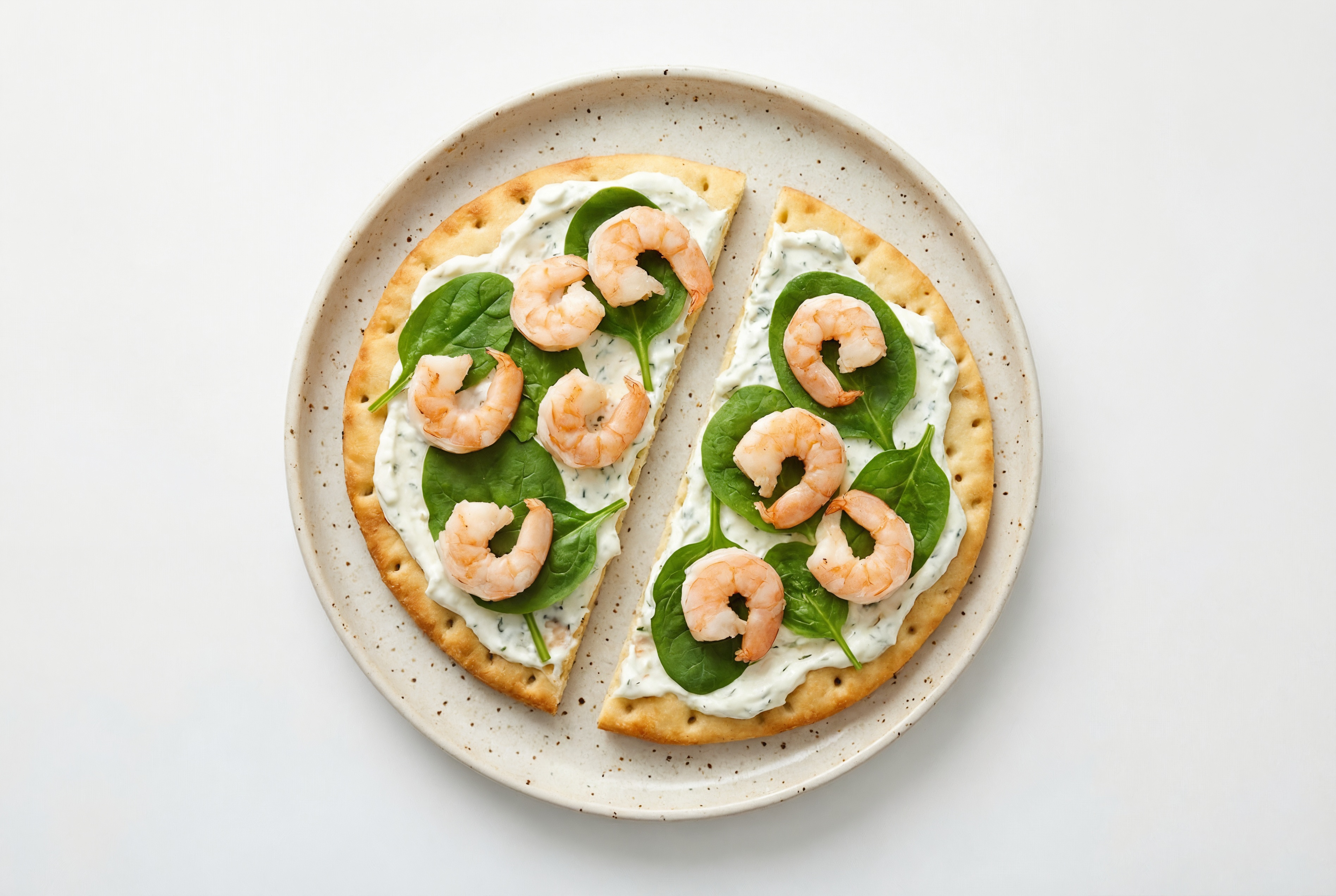 Craveable Mediterranean Inspired Gulf Shrimp Flatbread