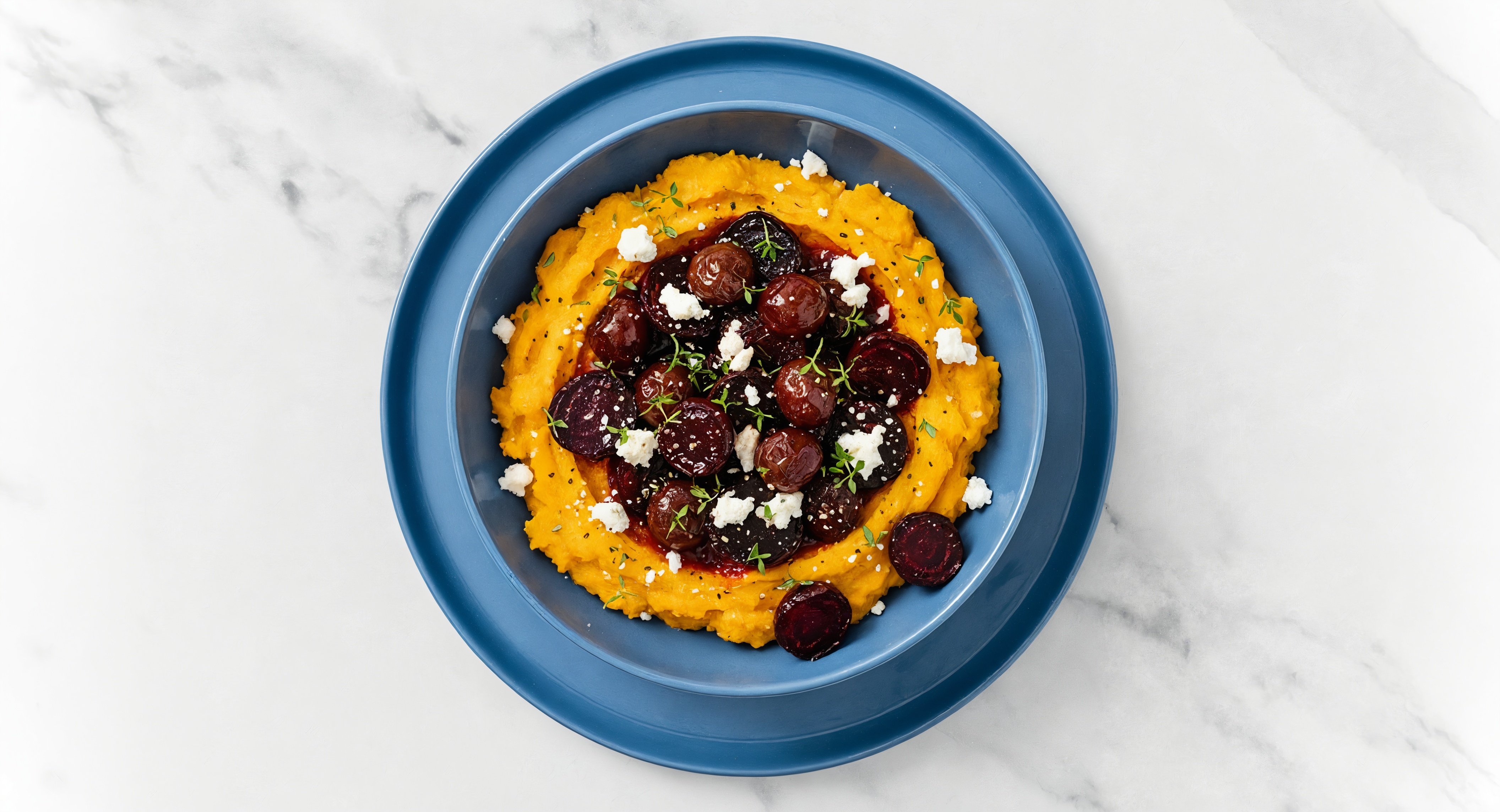 Cozy Roasted Beet Sweet Potato Bowl