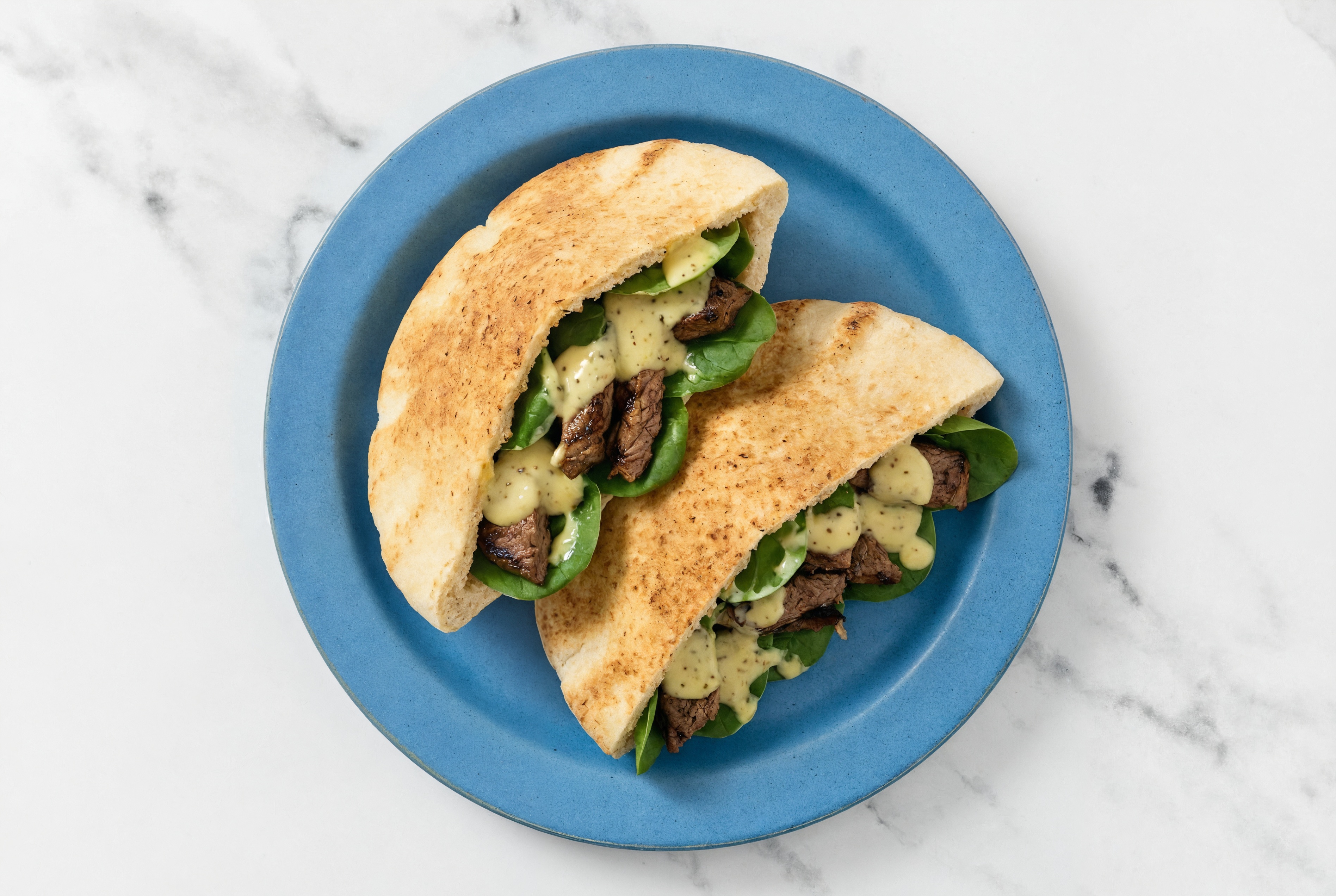 Creamy Honey Mustard Barbacoa Beef Traditional Pita