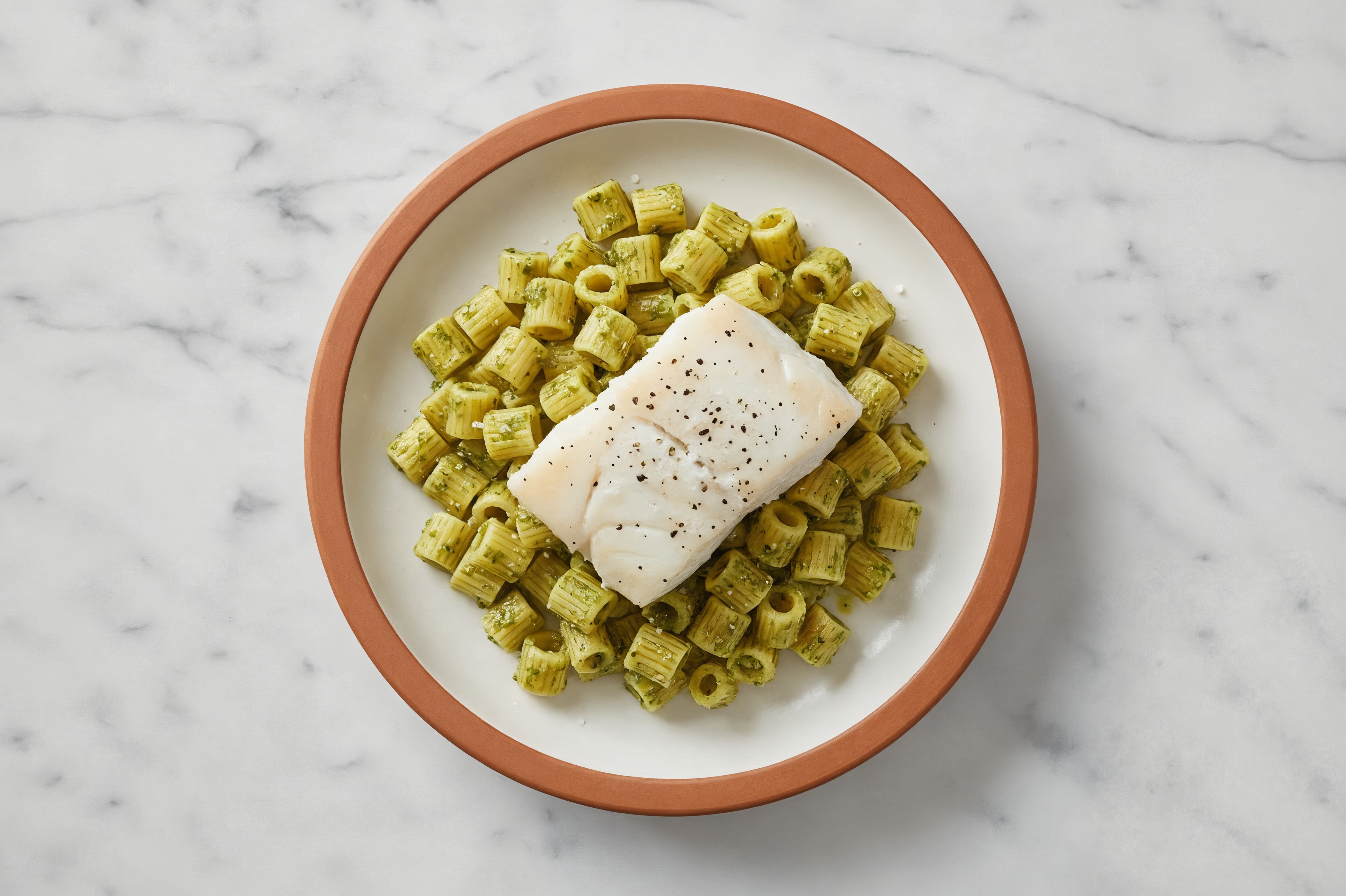 Tubetti Halibut Basil Pesto