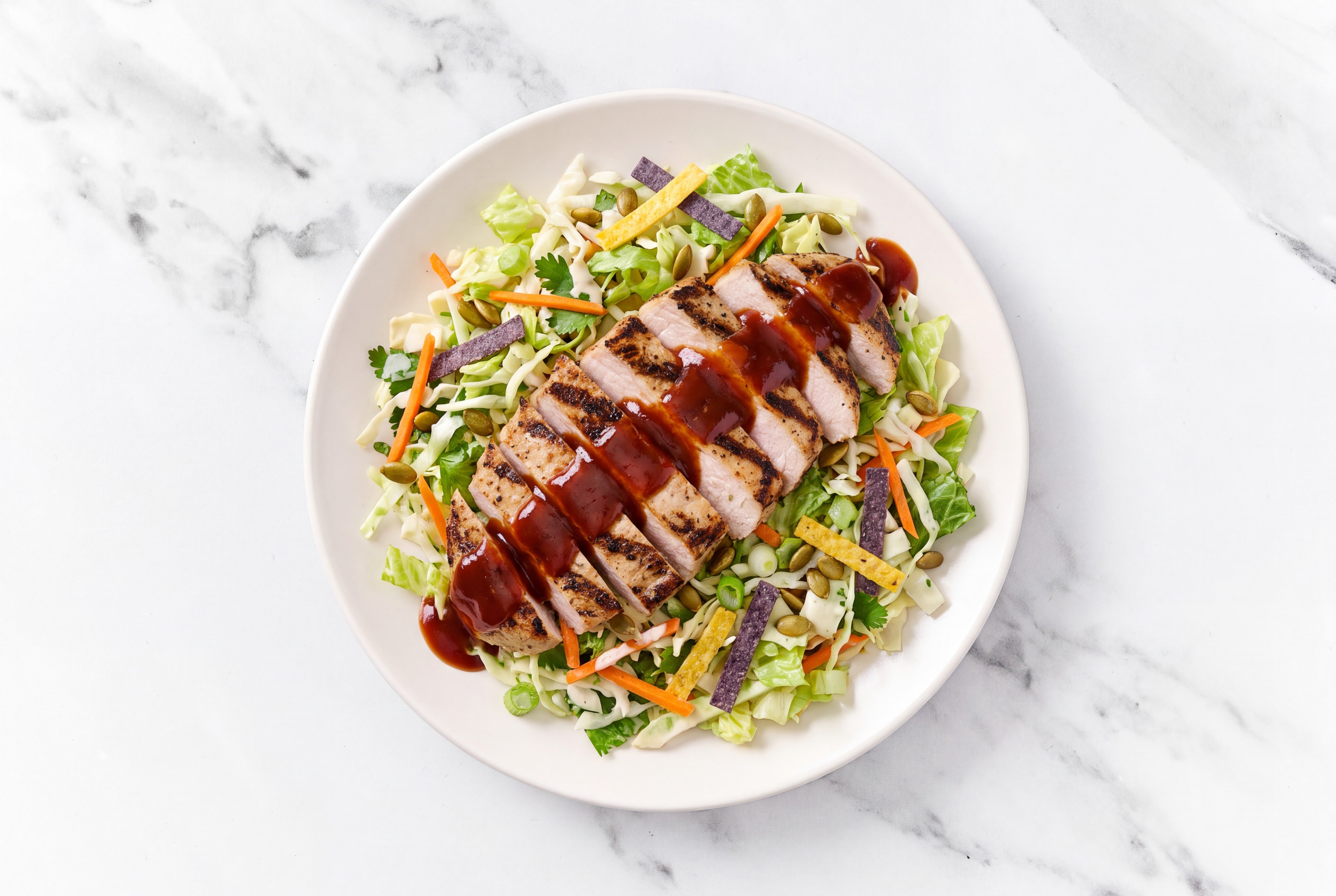 BBQ Pork Chops + Southwestern Chopped Salad with Original BBQ Sauce