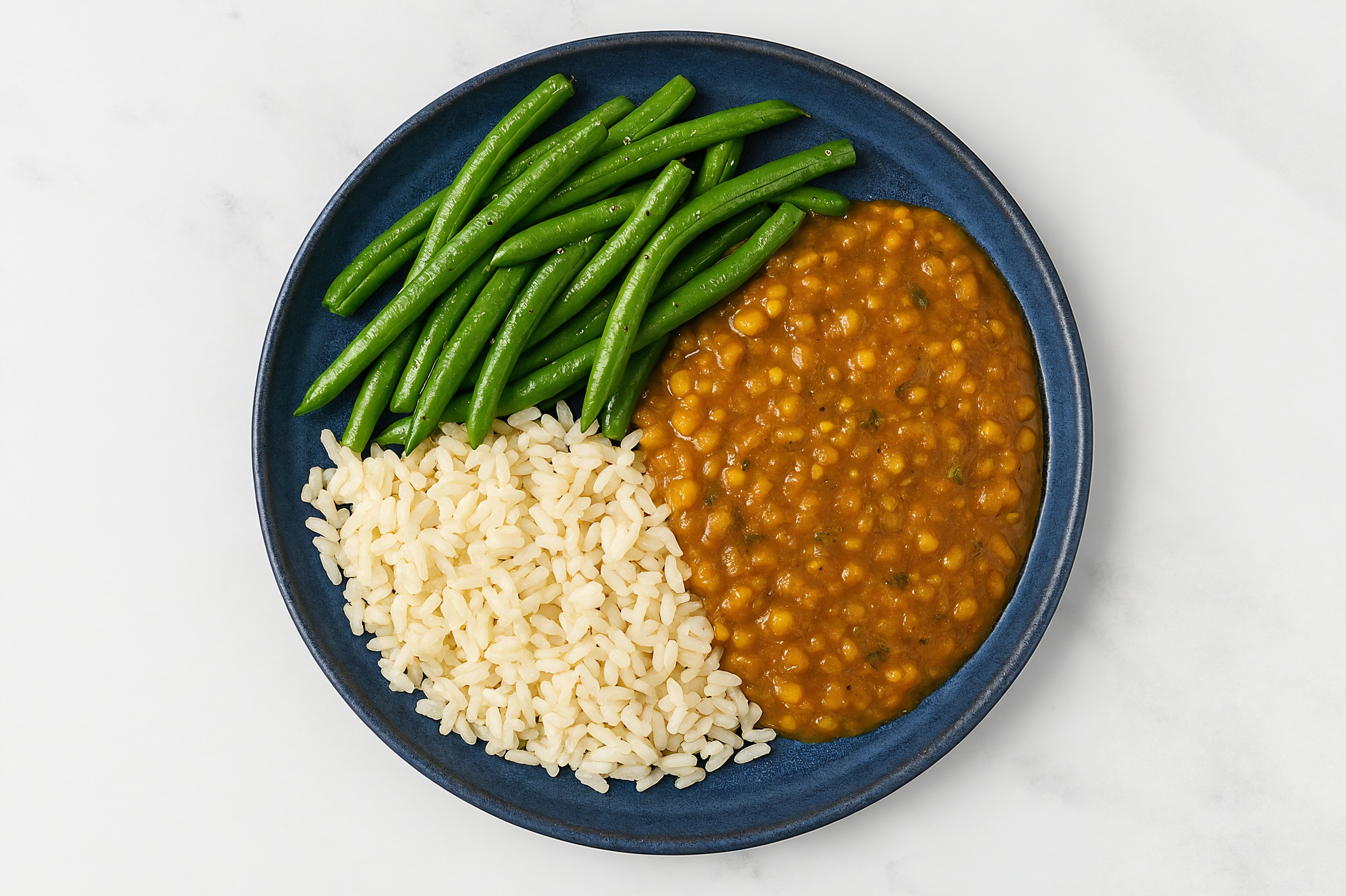Yellow Lentil Dal + Organic Green Bean Long Grain White Rice Bowl