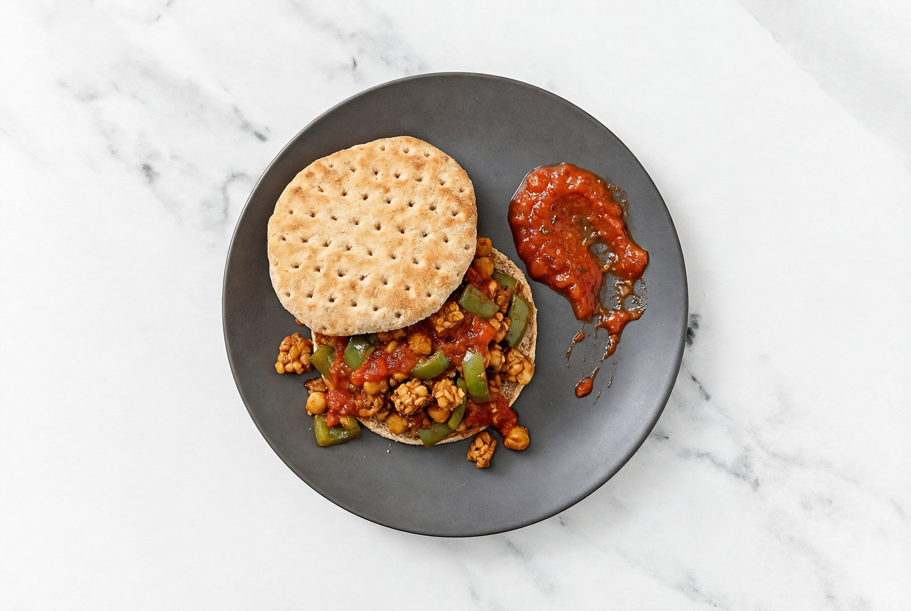 Plant-Based Italian Sloppy Joes with Chickpea Tempeh