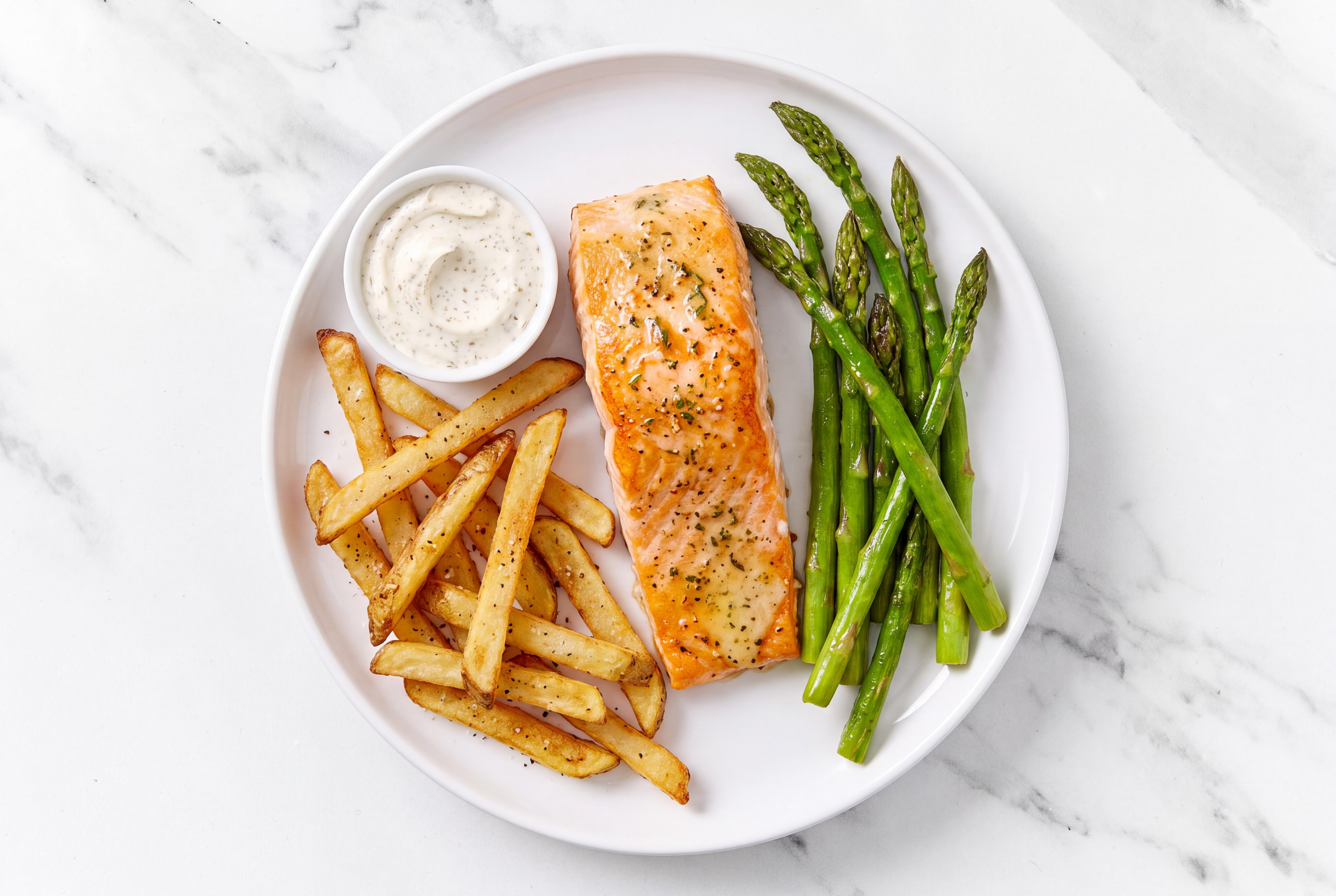 Crispy Ranch Salmon + Fries