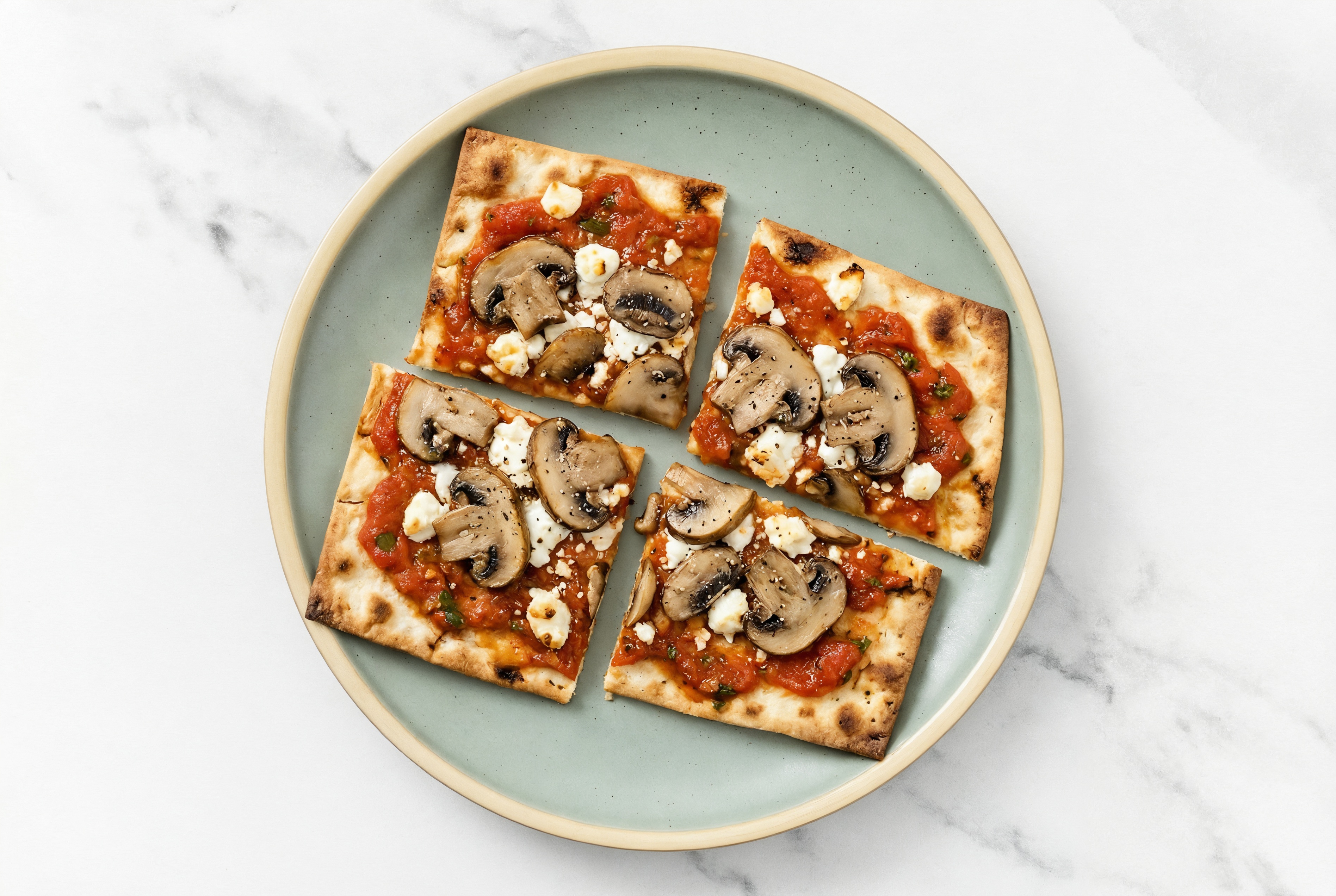 Mushroom + Goat Cheese Lavash Flatbread