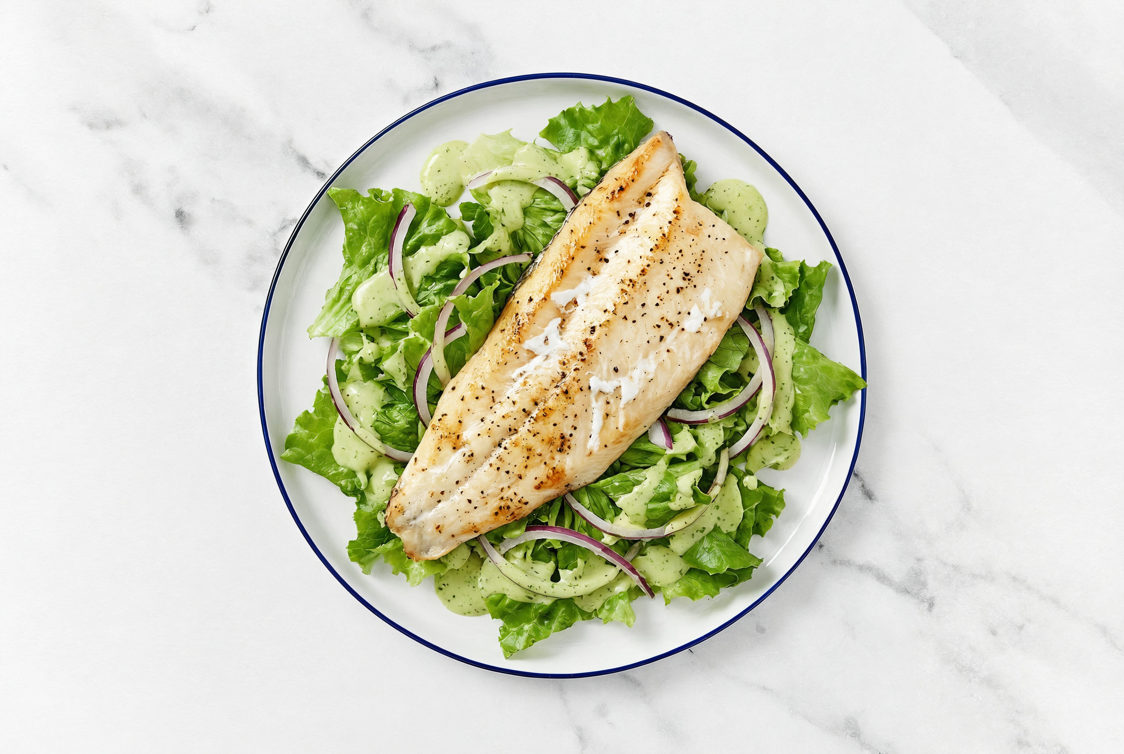Green Goddess Salad with Trout & Onion