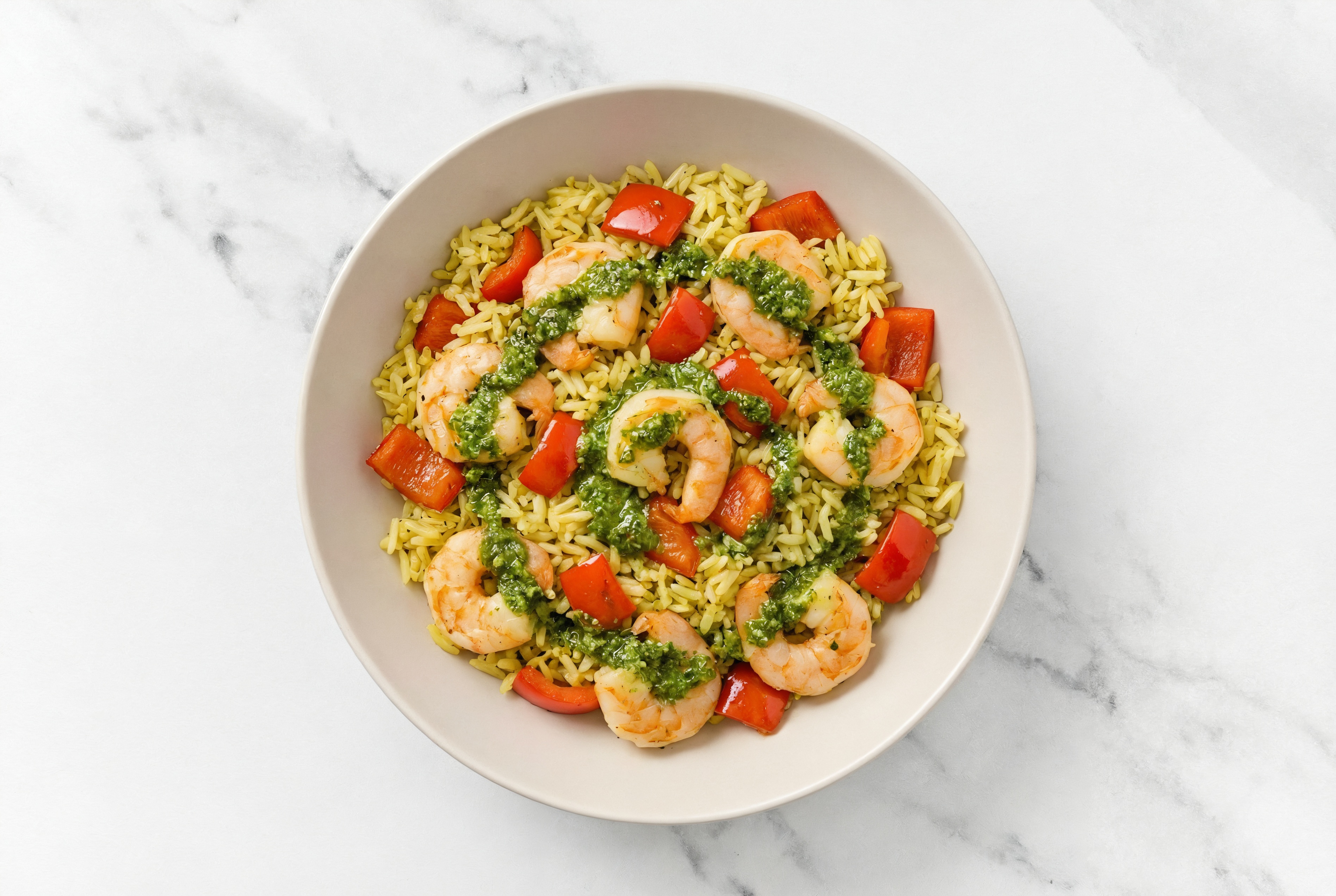 Rustic Herby Gulf Shrimp Fajita Seasoned Jasmine Rice Bowl