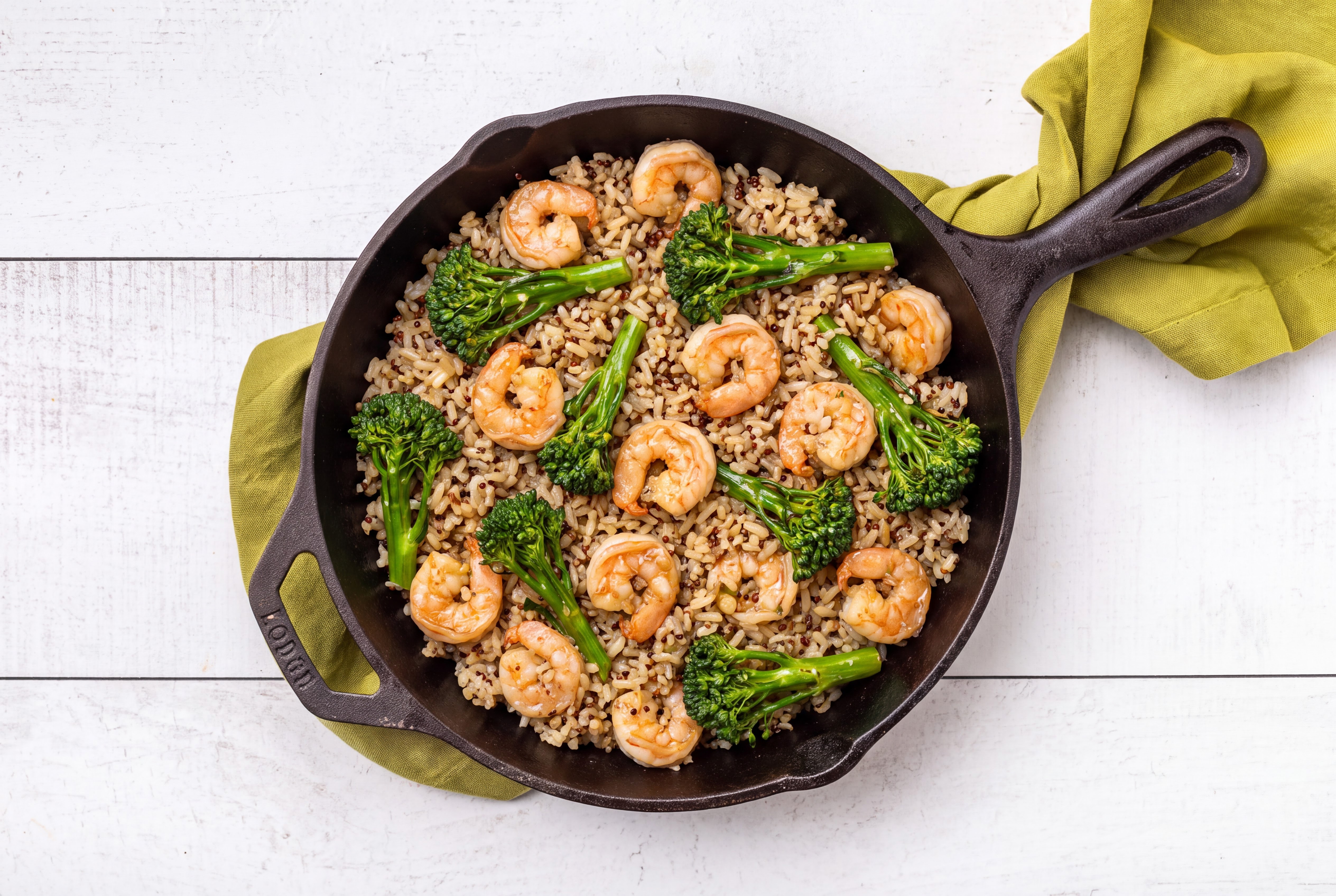 Gingery Ponzu Medium Cooked Shrimp + Broccoli Fried Rice