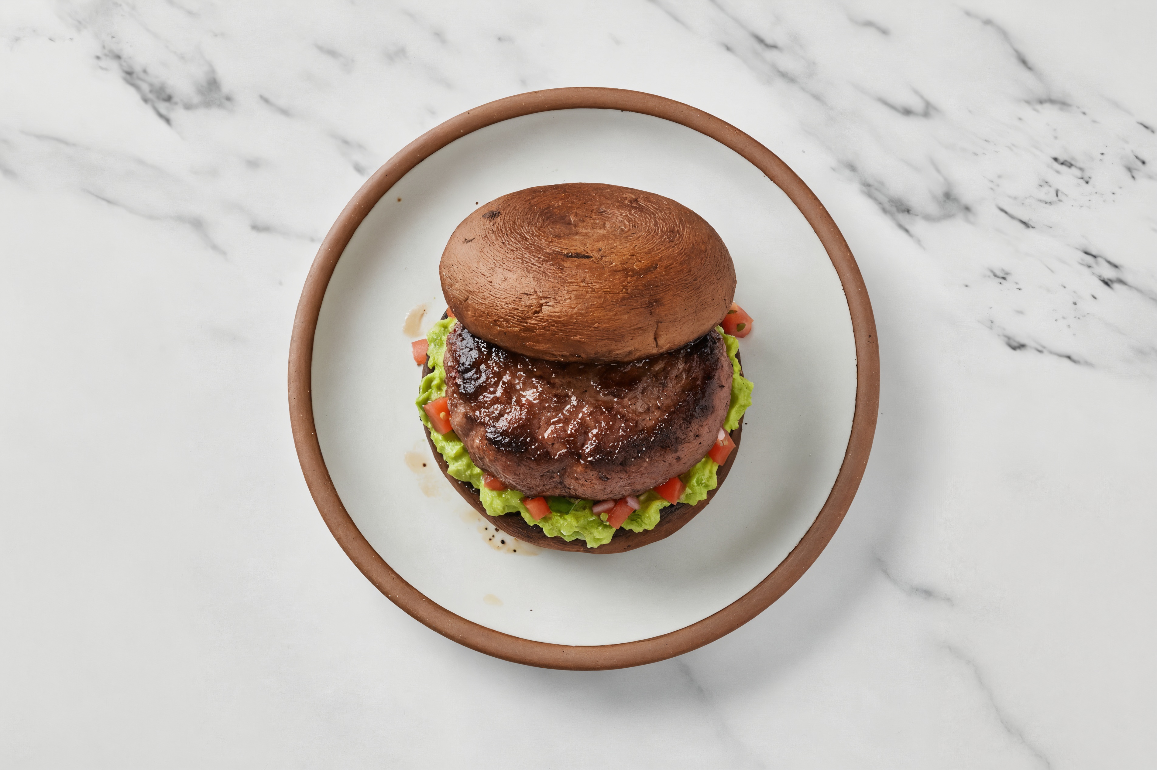 Low-Carb Guac + Salsa Burger with Wagyu Beef Patties