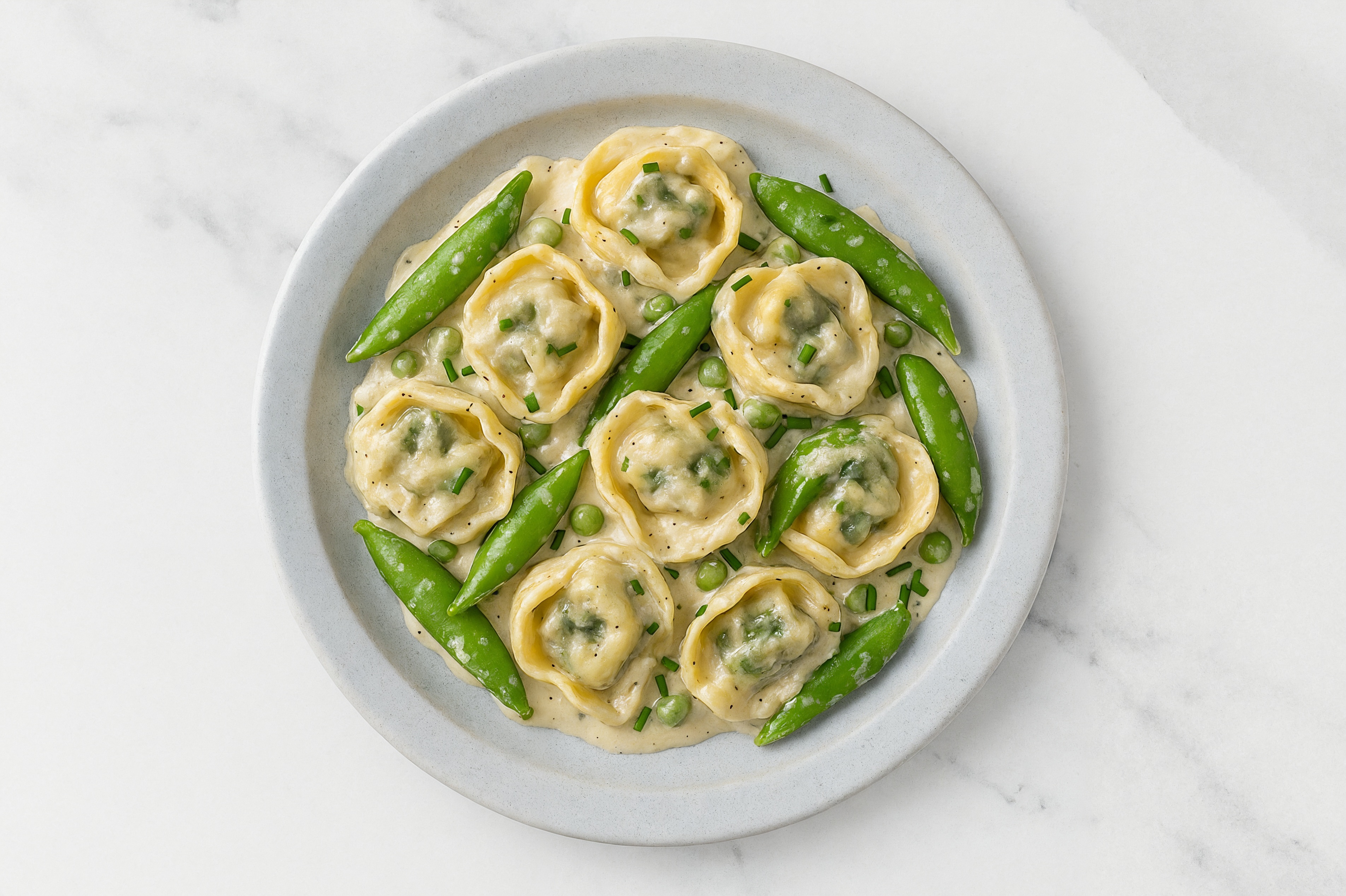 Creamy Parmesan + Snap Pea Tortellini