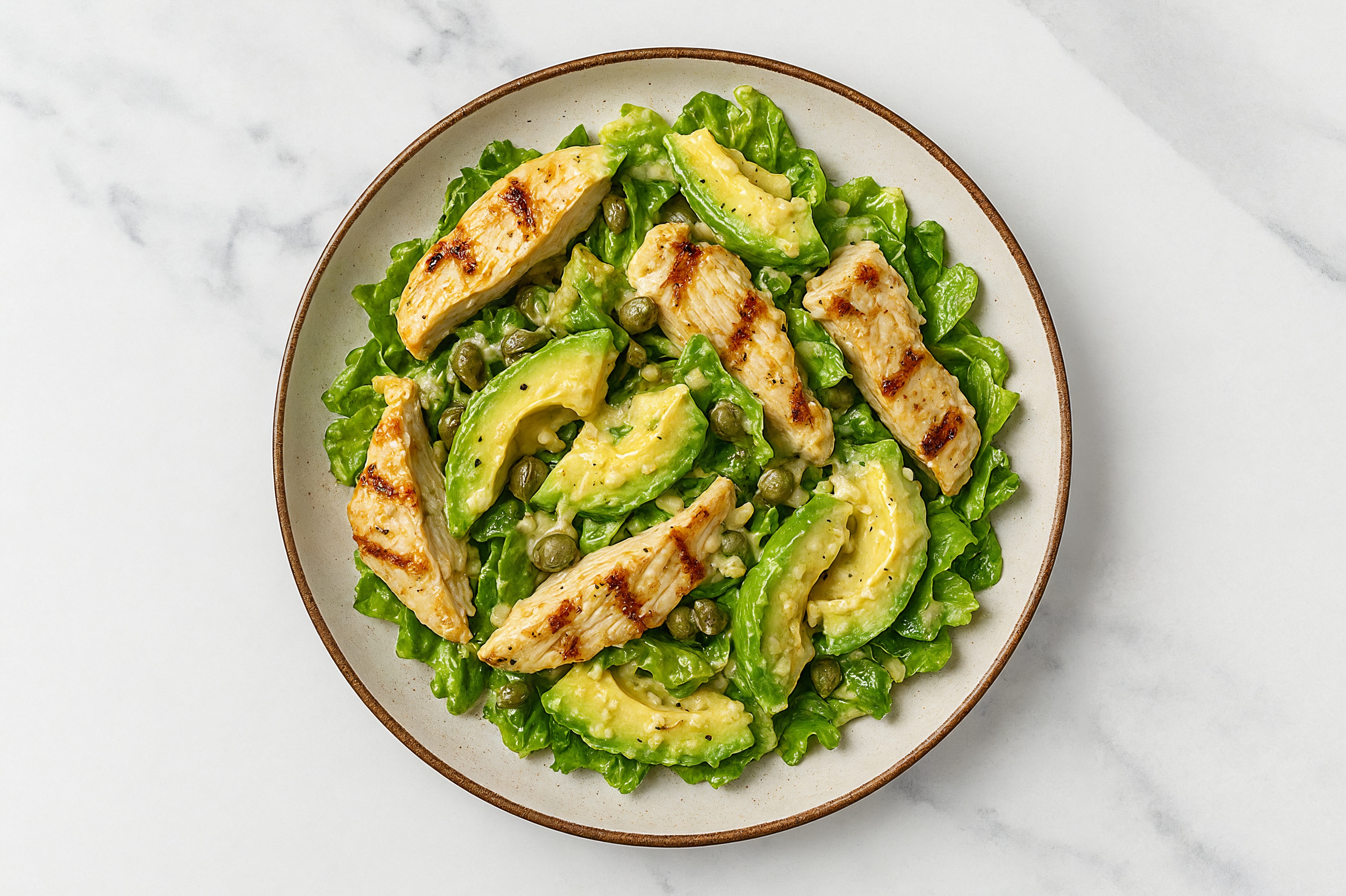 Tahini Seasoned Grilled Chicken Breast + Avocado Salad