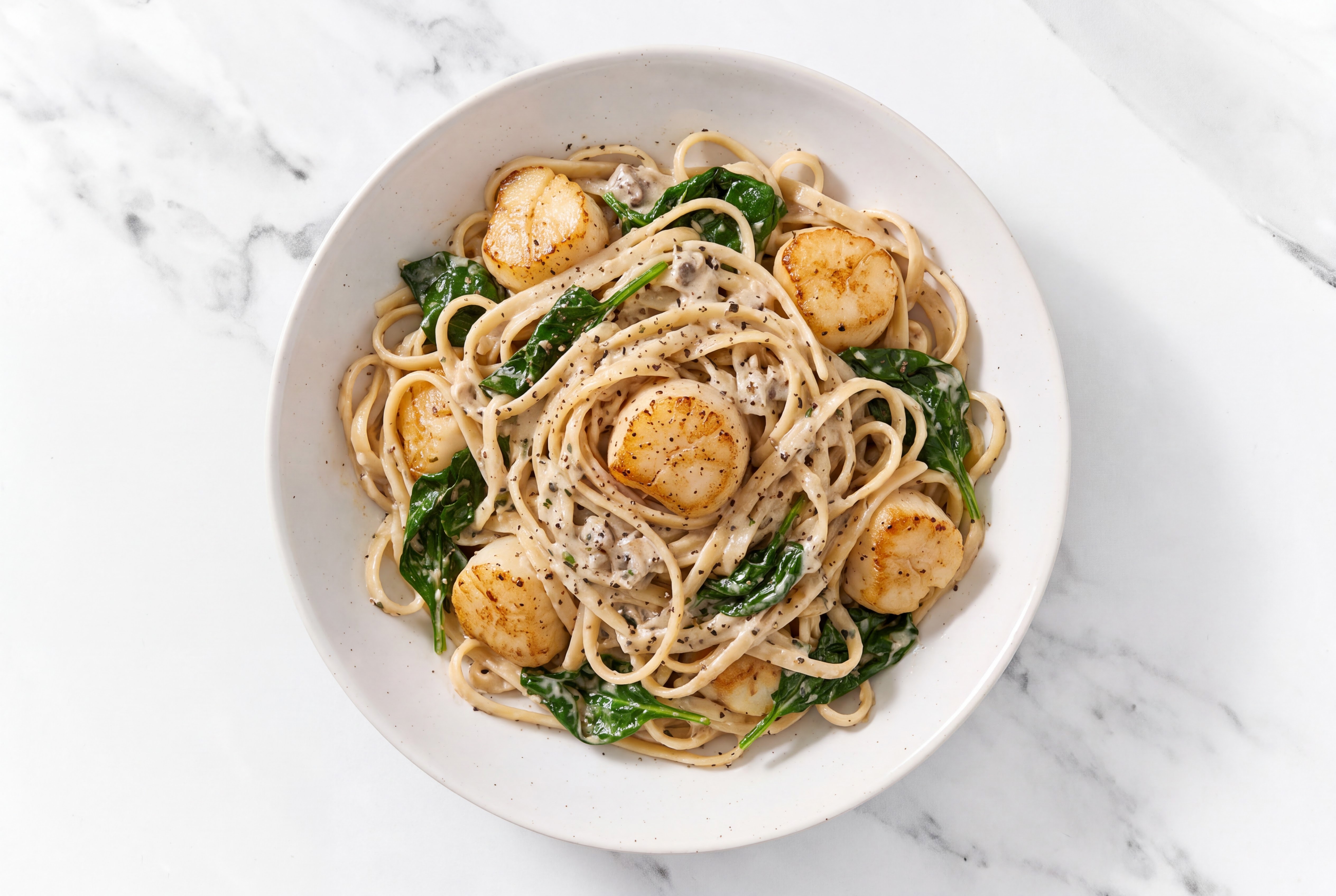 Creamy Jumbo Scallops Truffle