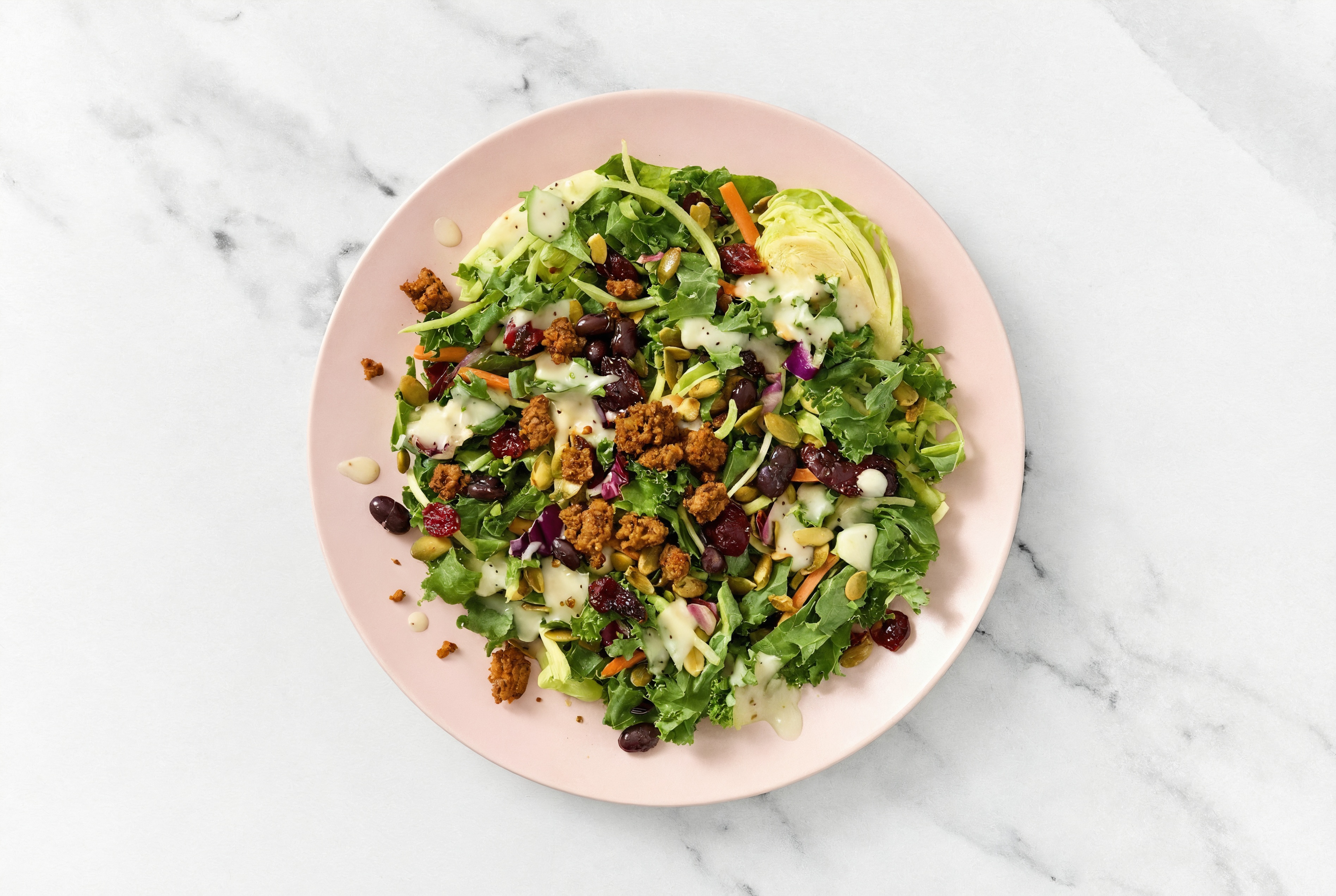 Plant-Based Chorizo + Black Bean Sweet Kale Salad