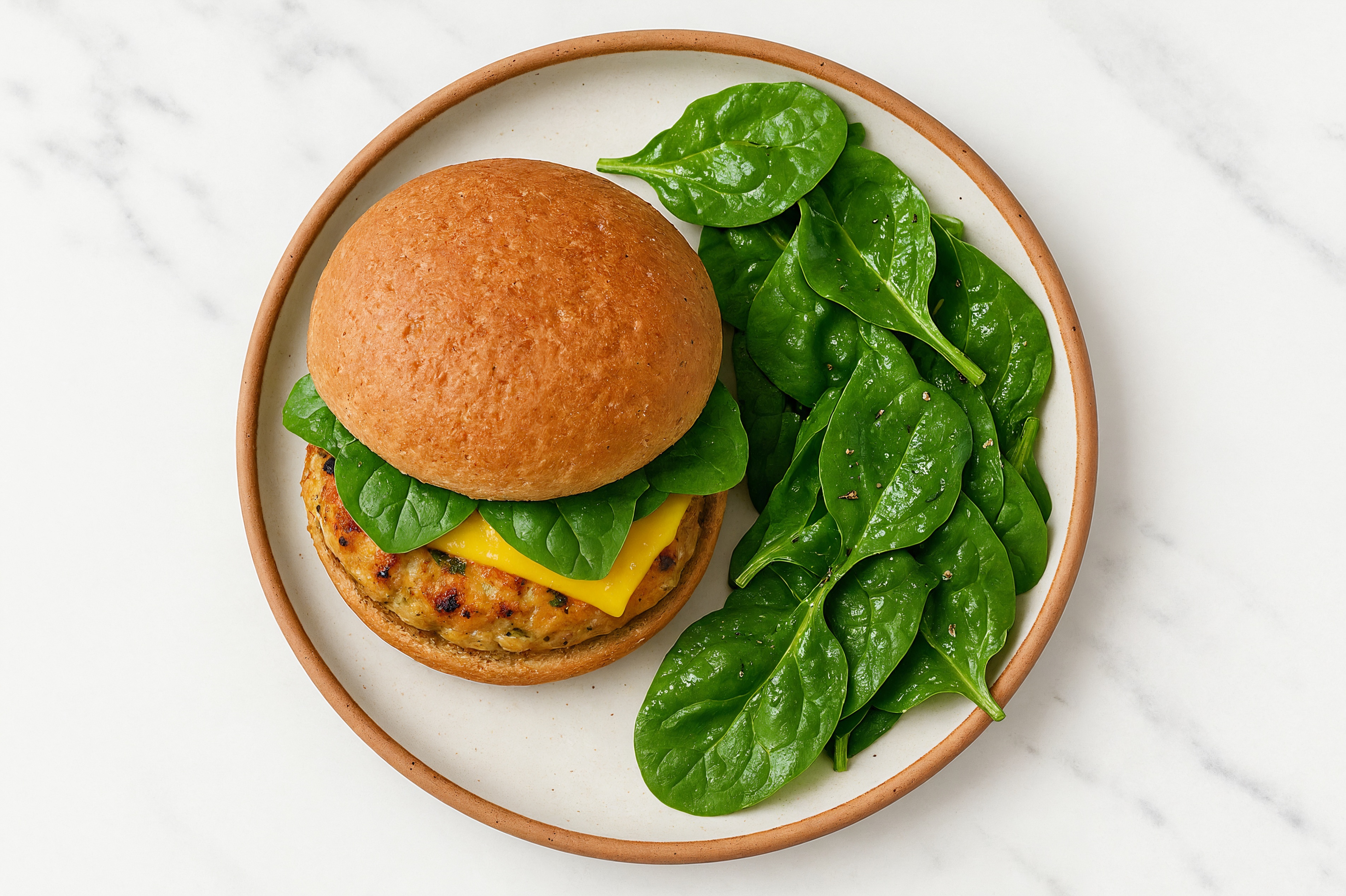 Southwest-Style Chicken + Vegan Cheddar Burger