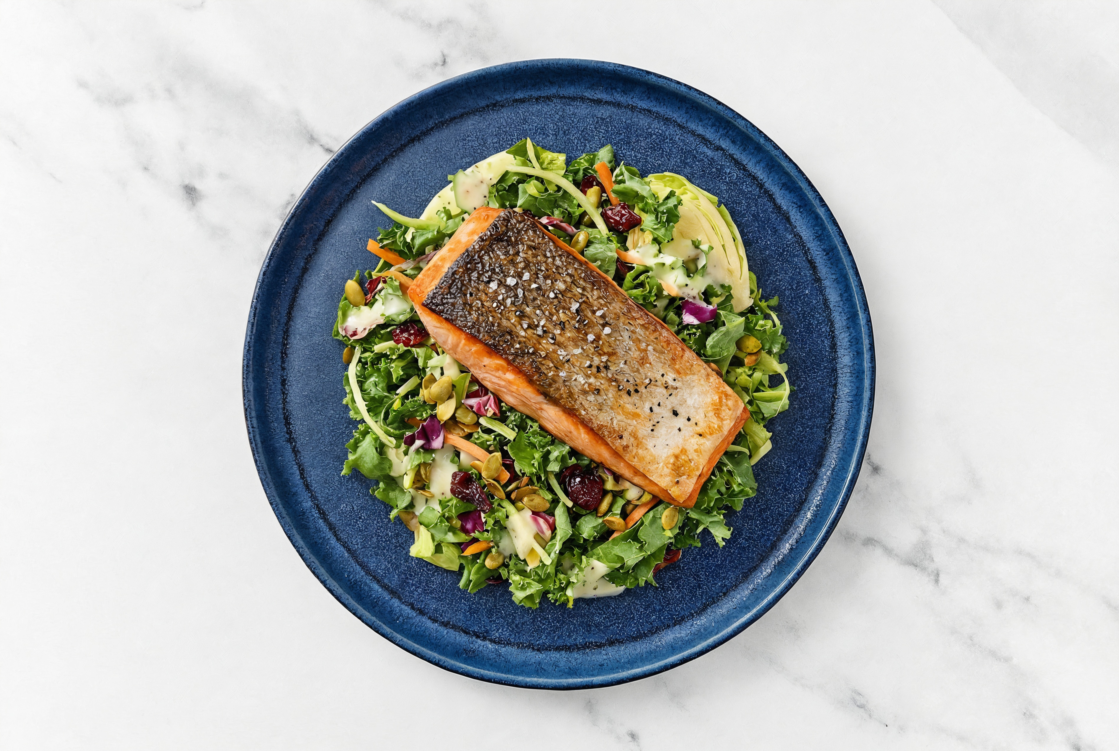 Salmon Sweet Kale Salad