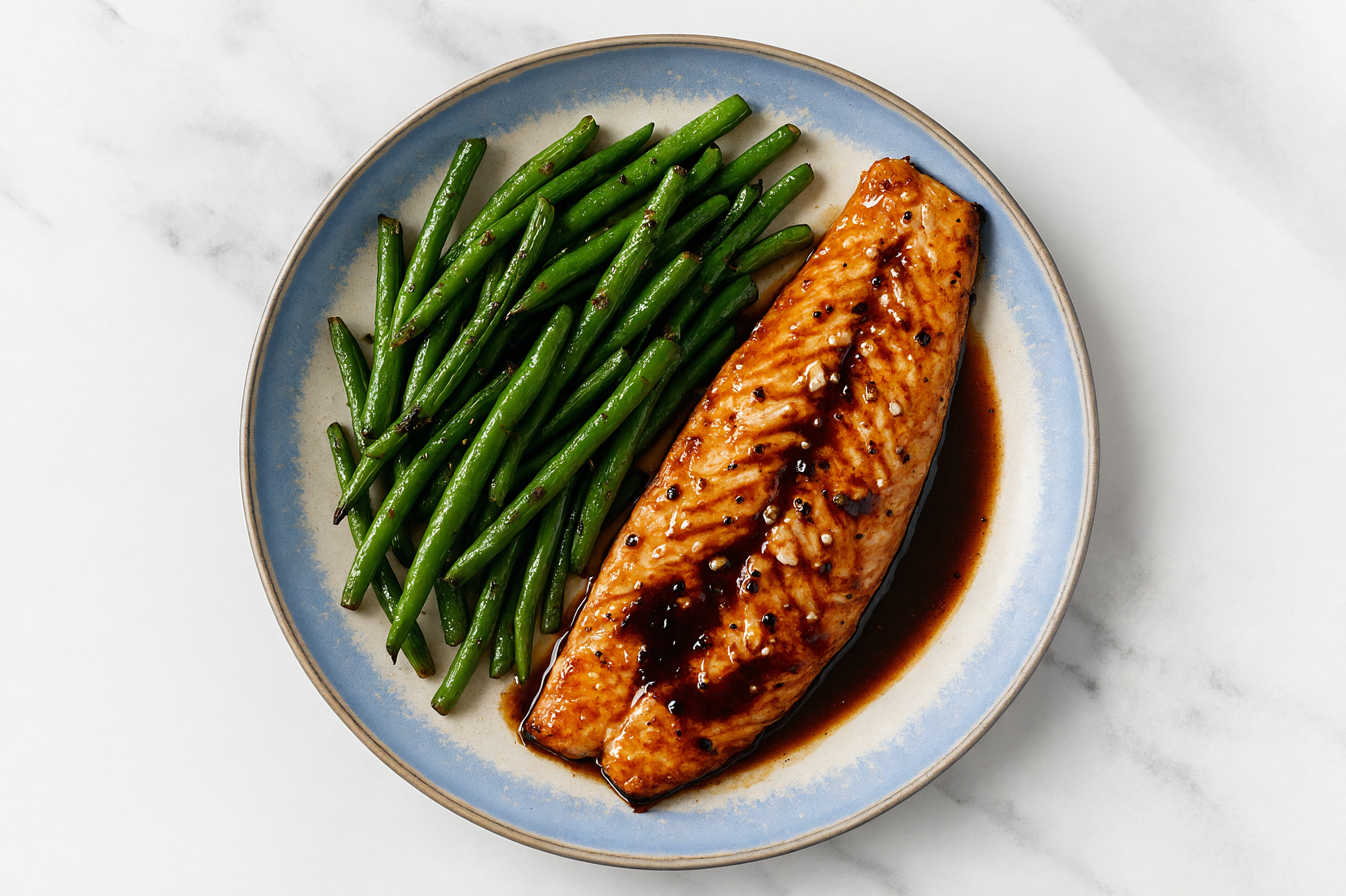 Teriyaki Sheet Pan Trout & Green Beans