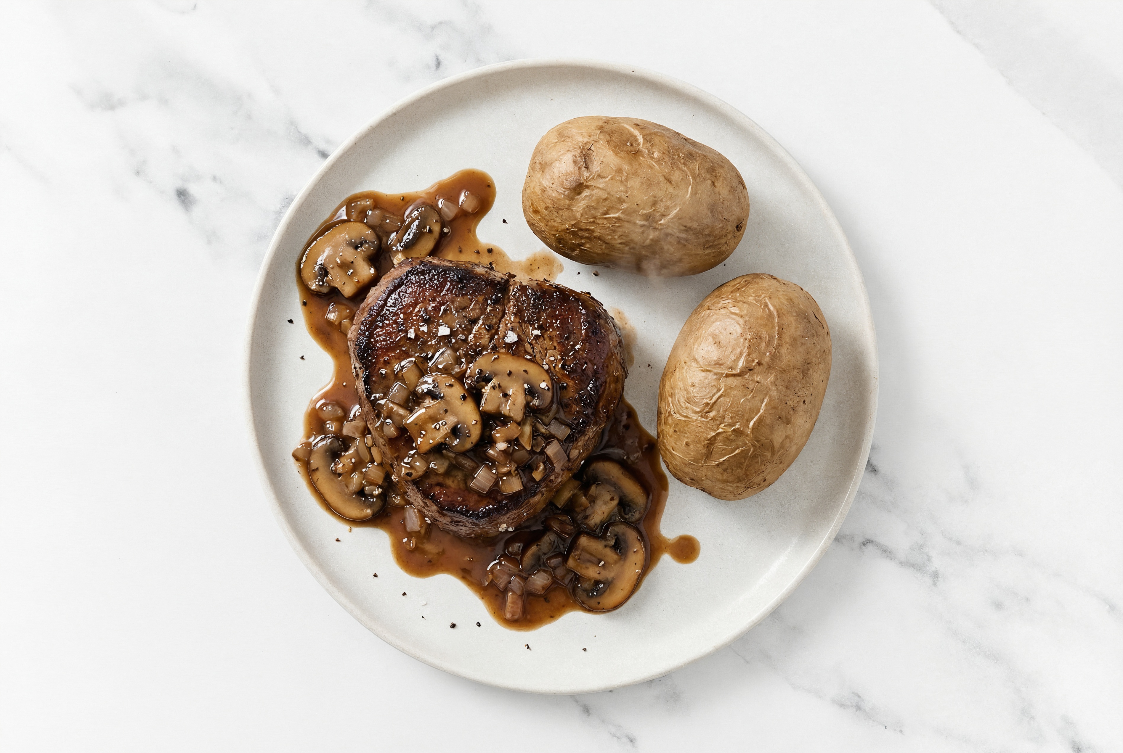 Filet Mignon with Mushroom Pan Sauce