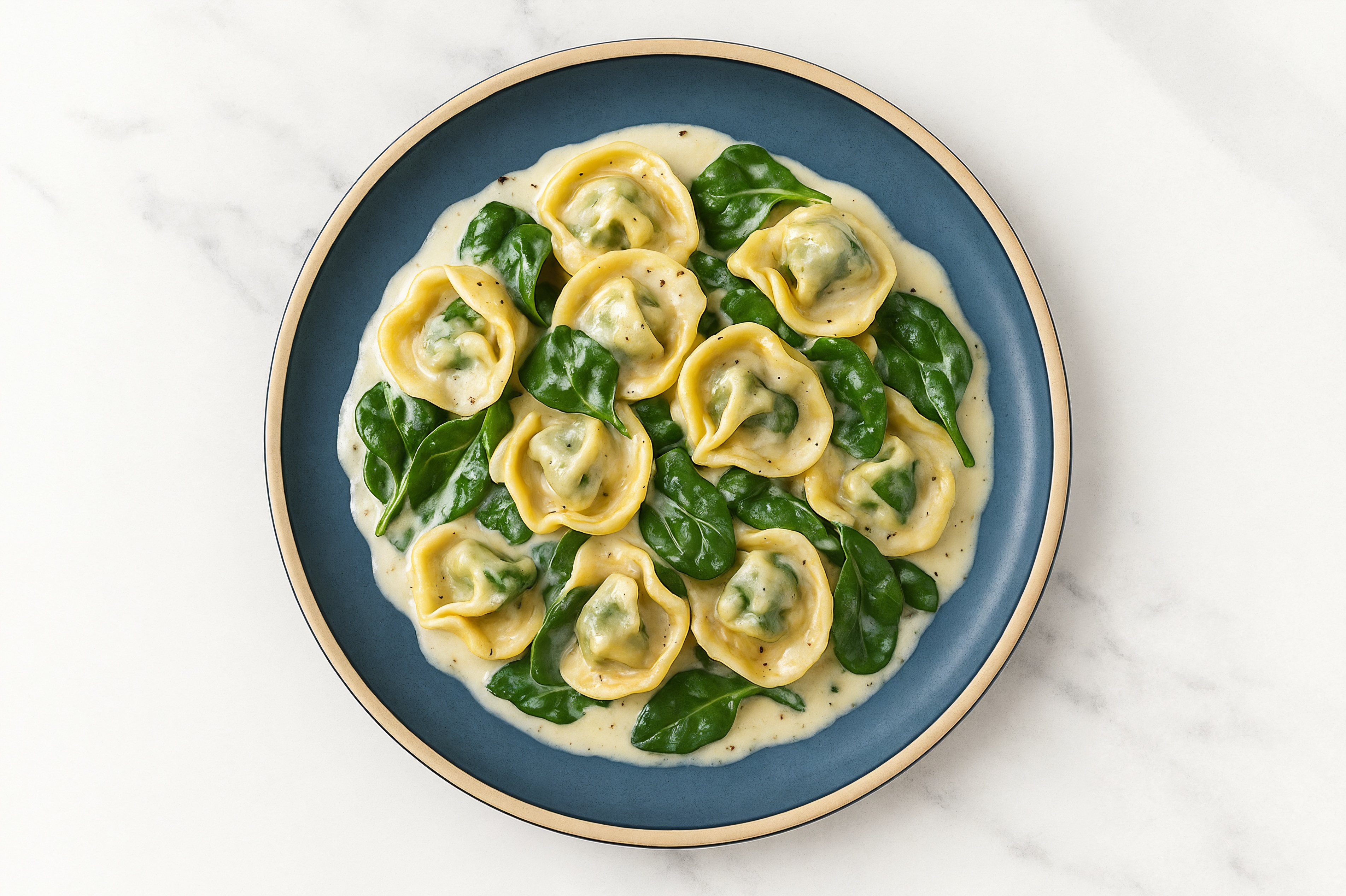 Cheese Tortellini + Spinach Alfredo