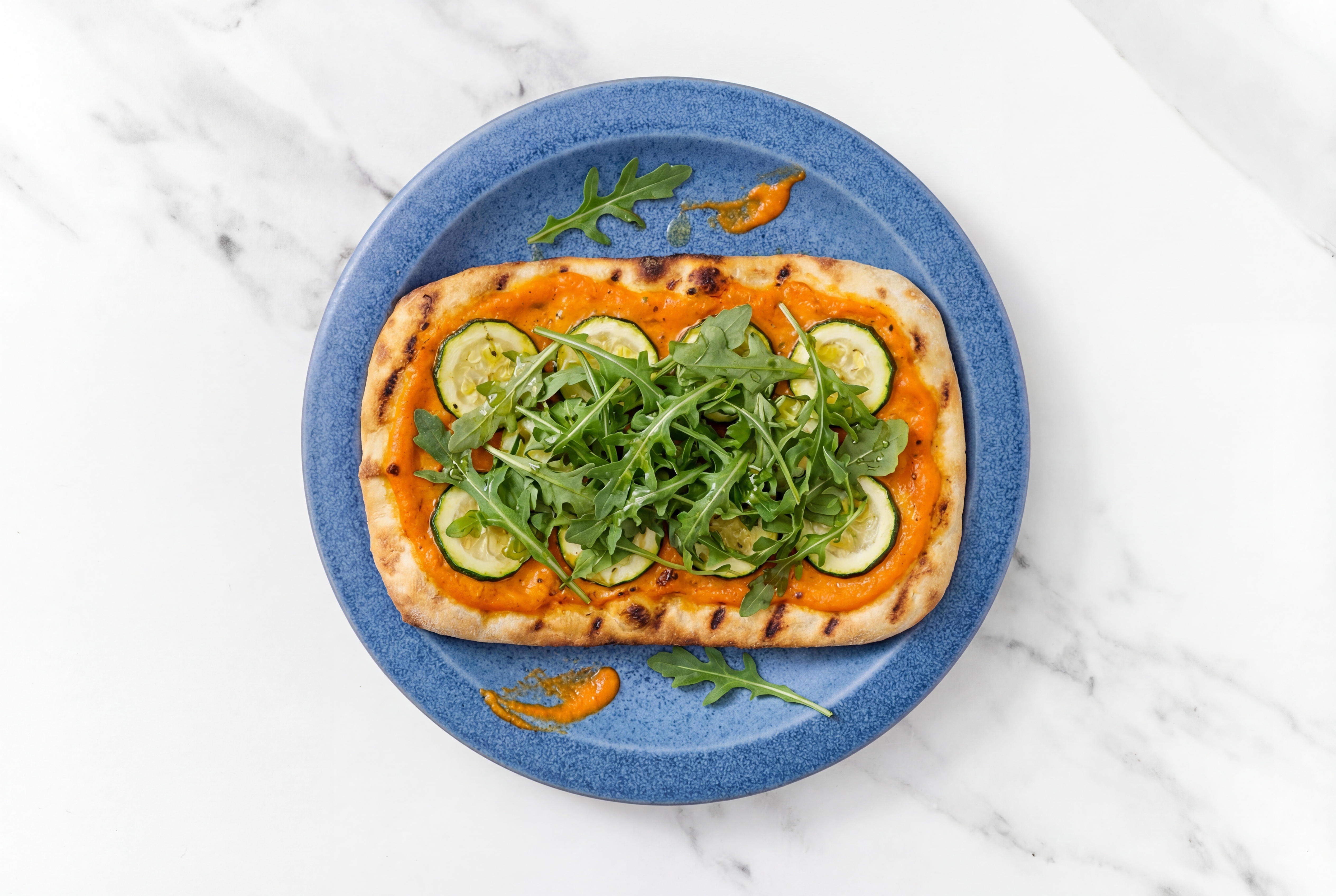 Herby Zucchini + Arugula Vodka Wood Grilled Pizza Crusts