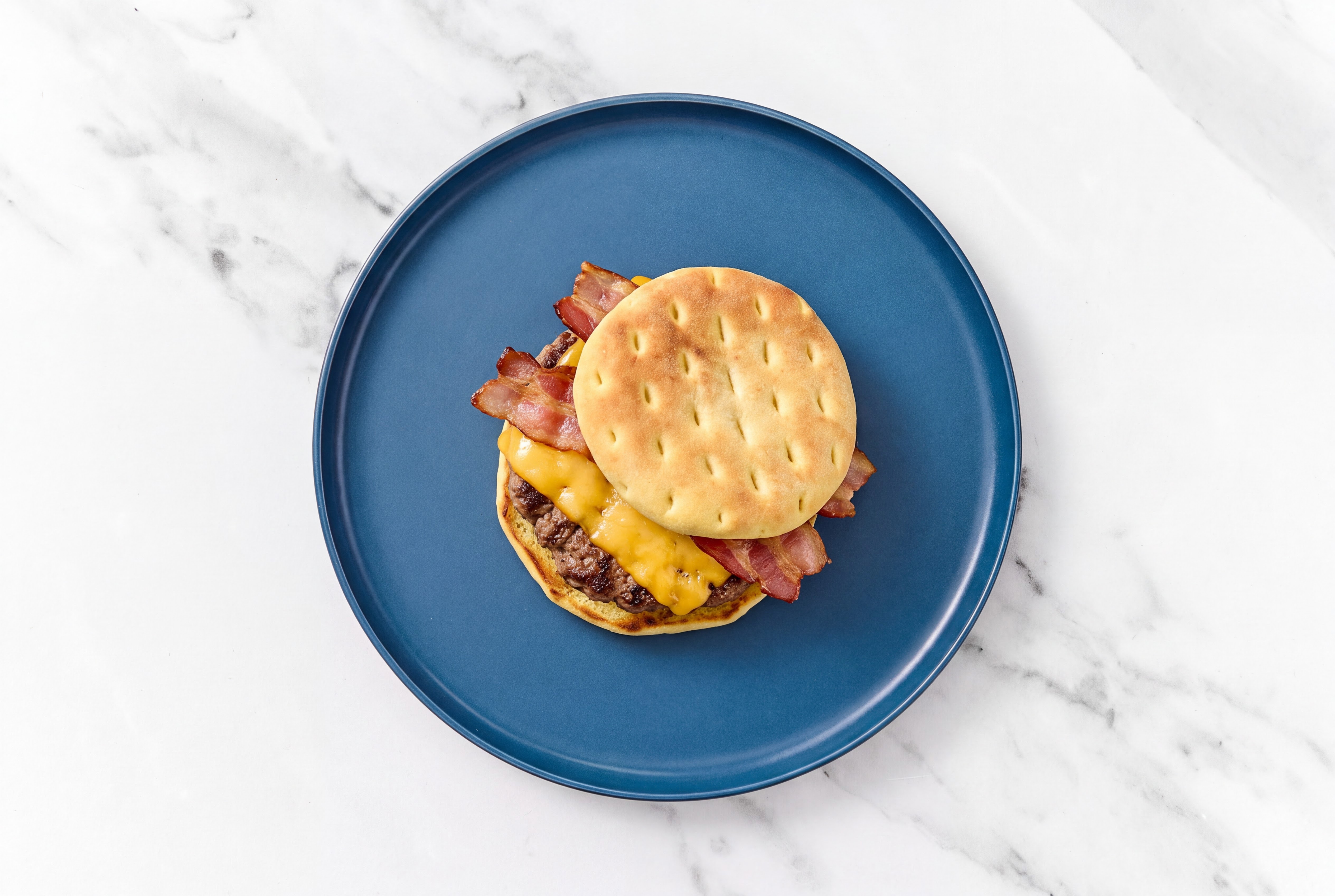 Savory Juicy Applewood Smoked Pork Bacon Cheeseburger