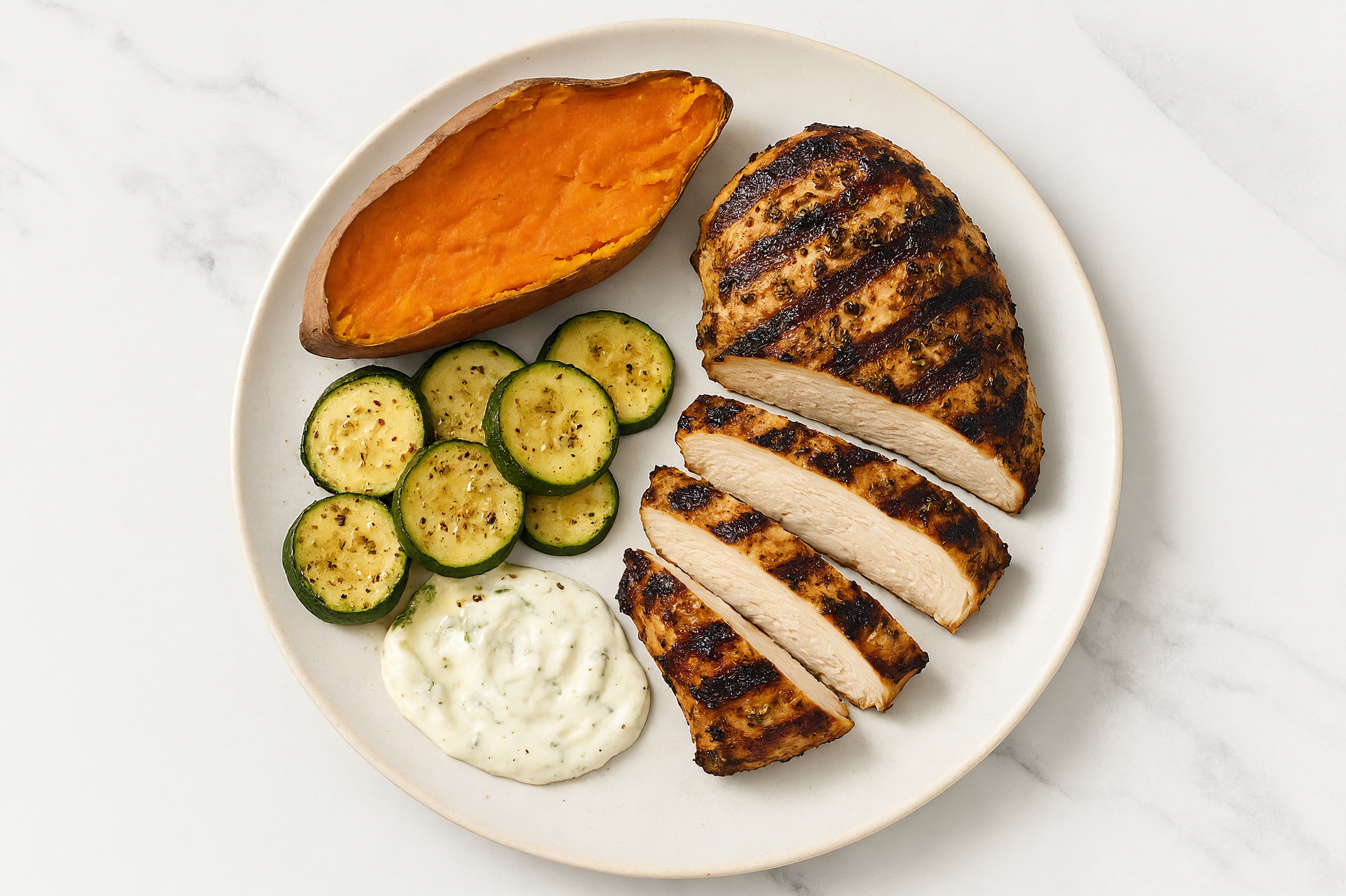 Grill-less Mediterranean Chicken Plate