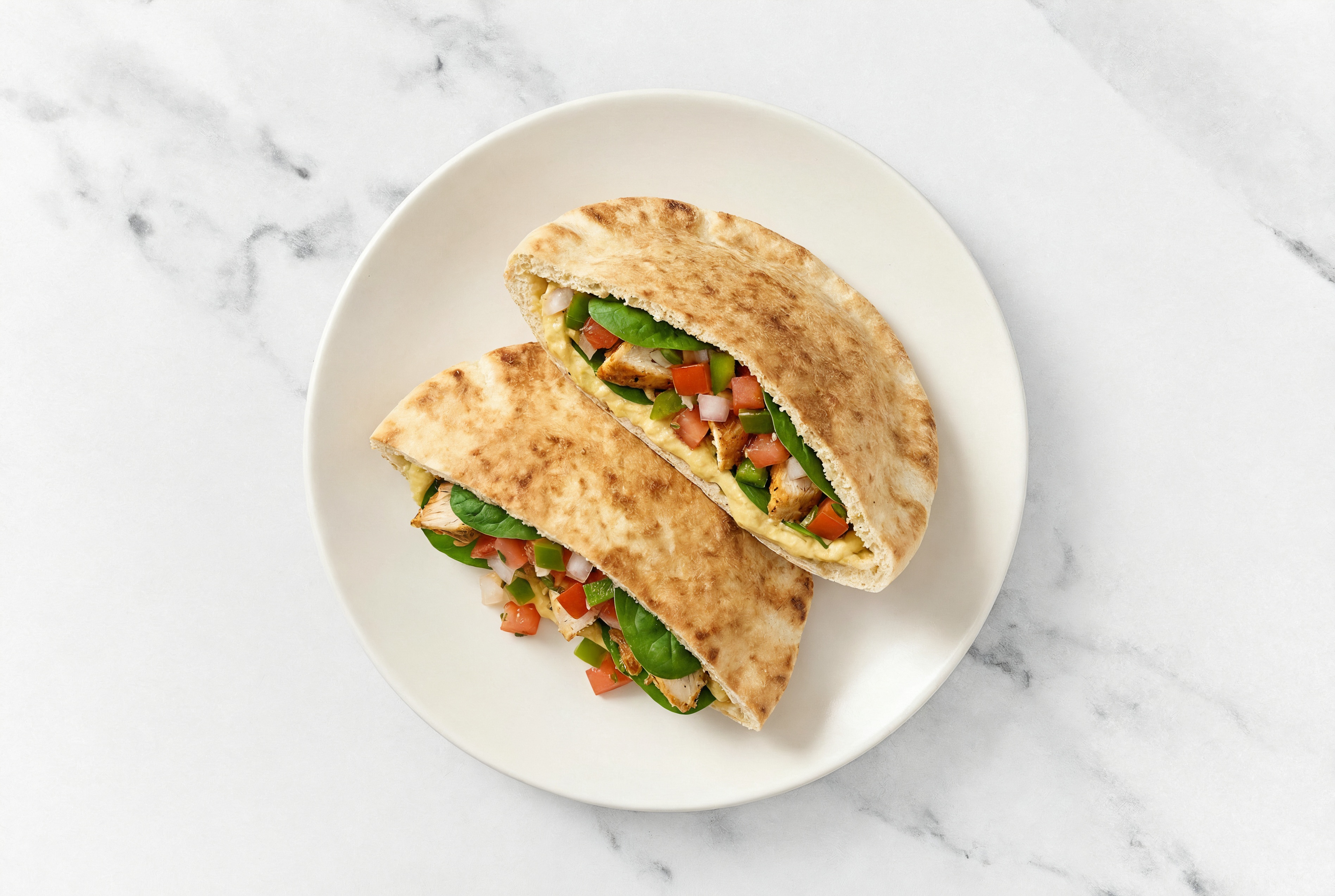Herby Extra-Fresh Chicken French Onion Hummus Traditional Pita Pocket