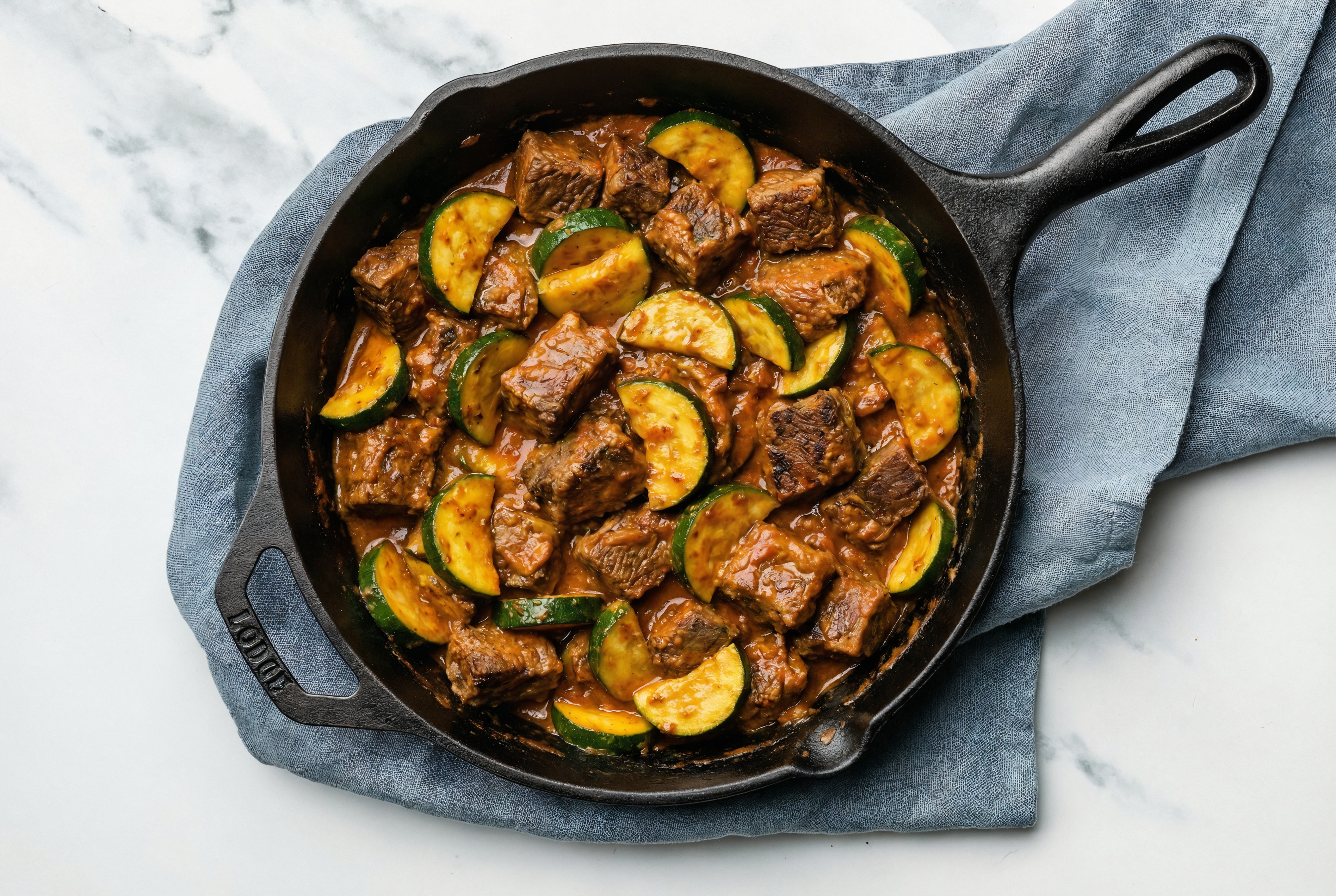 Tikka Masala Short Rib Stir-Fry with Zucchini